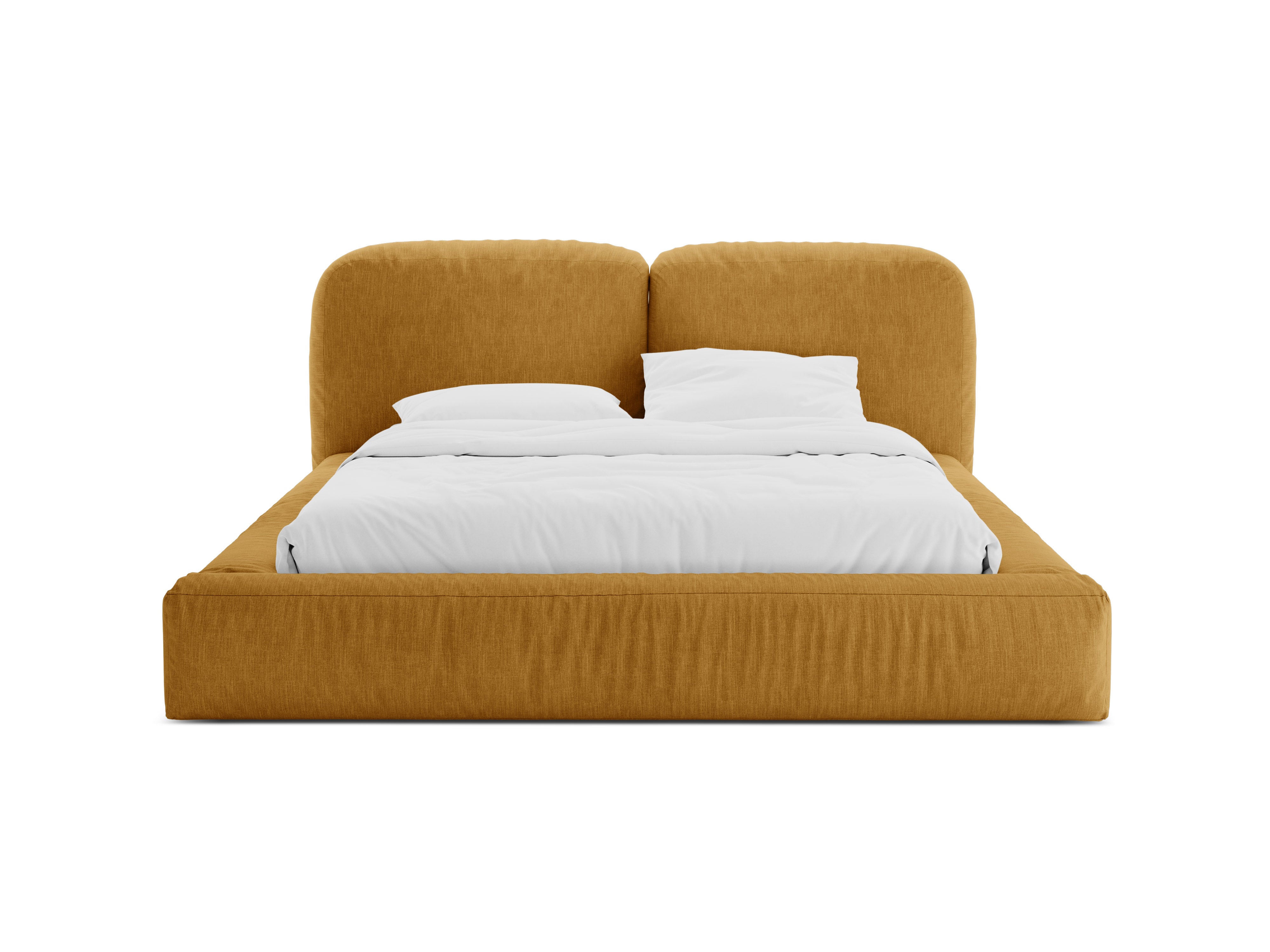 Bed MARTINA mosterdkleurig