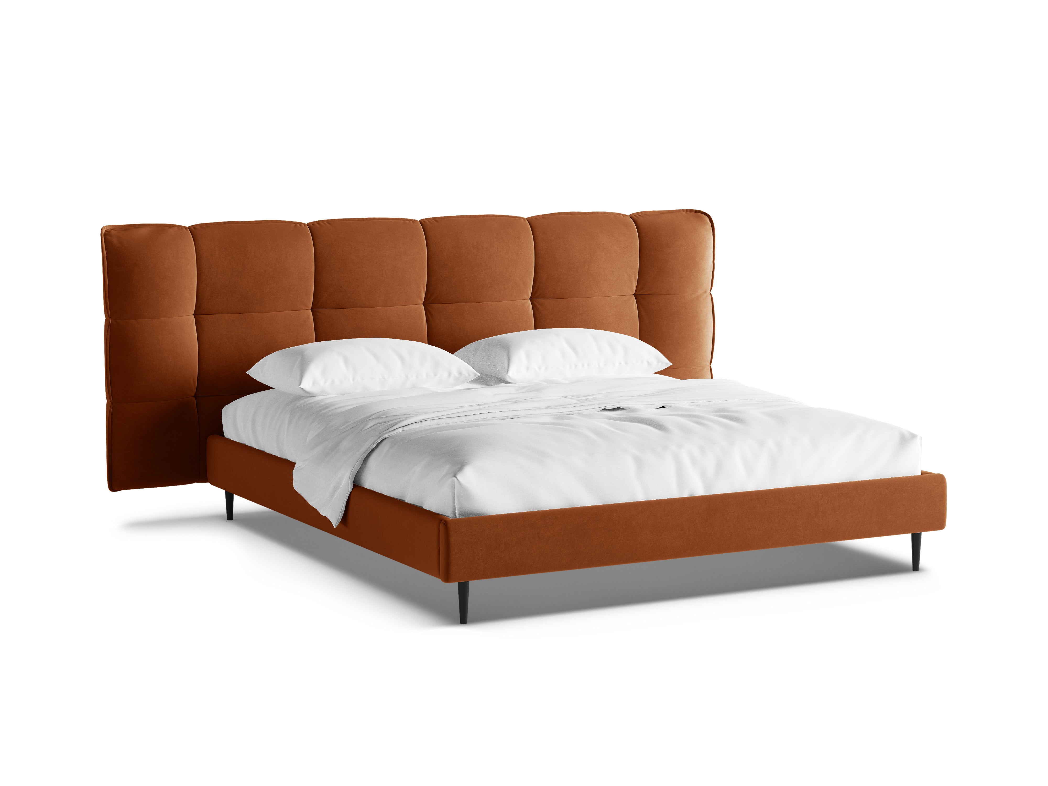 Velvet bed ERIC terracotta