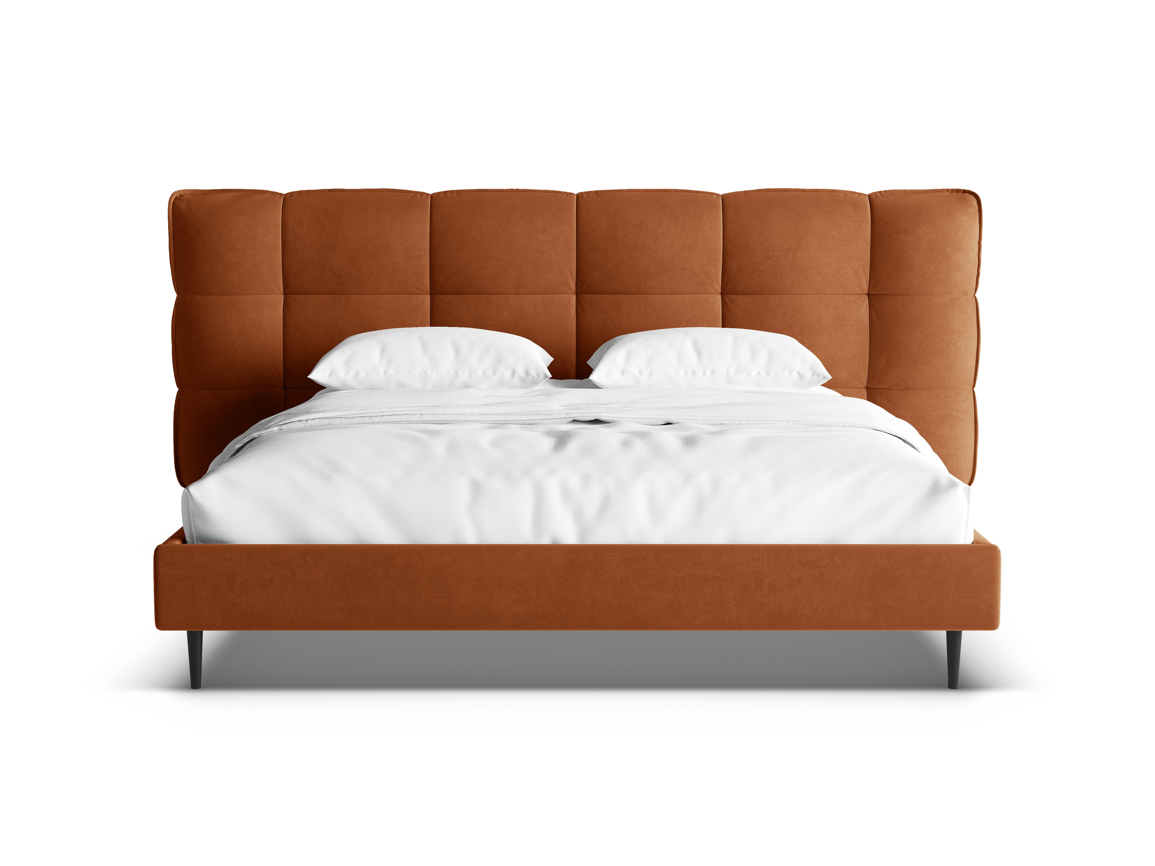 Velvet bed ERIC terracotta