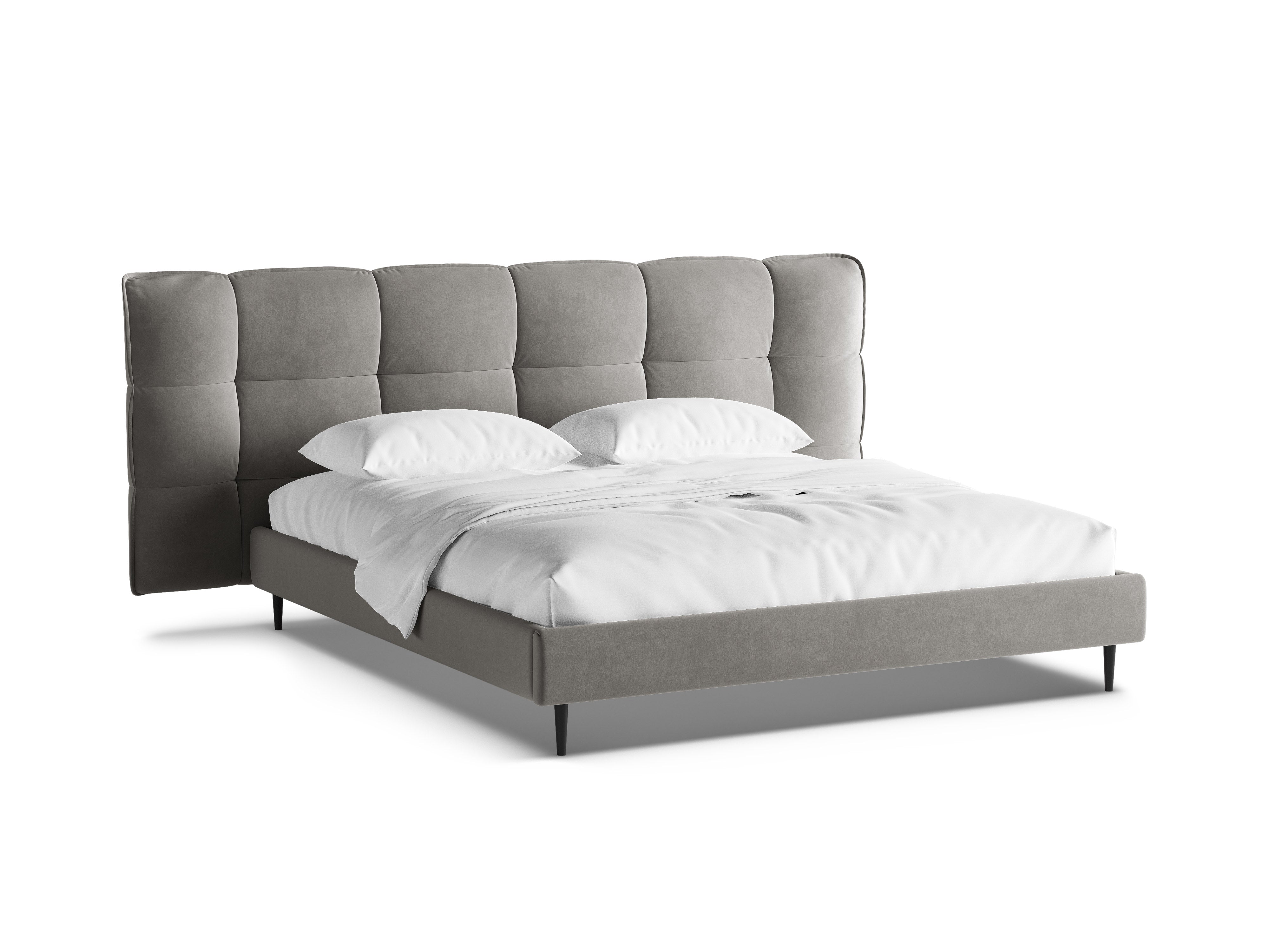 Samtbett ERIC grau