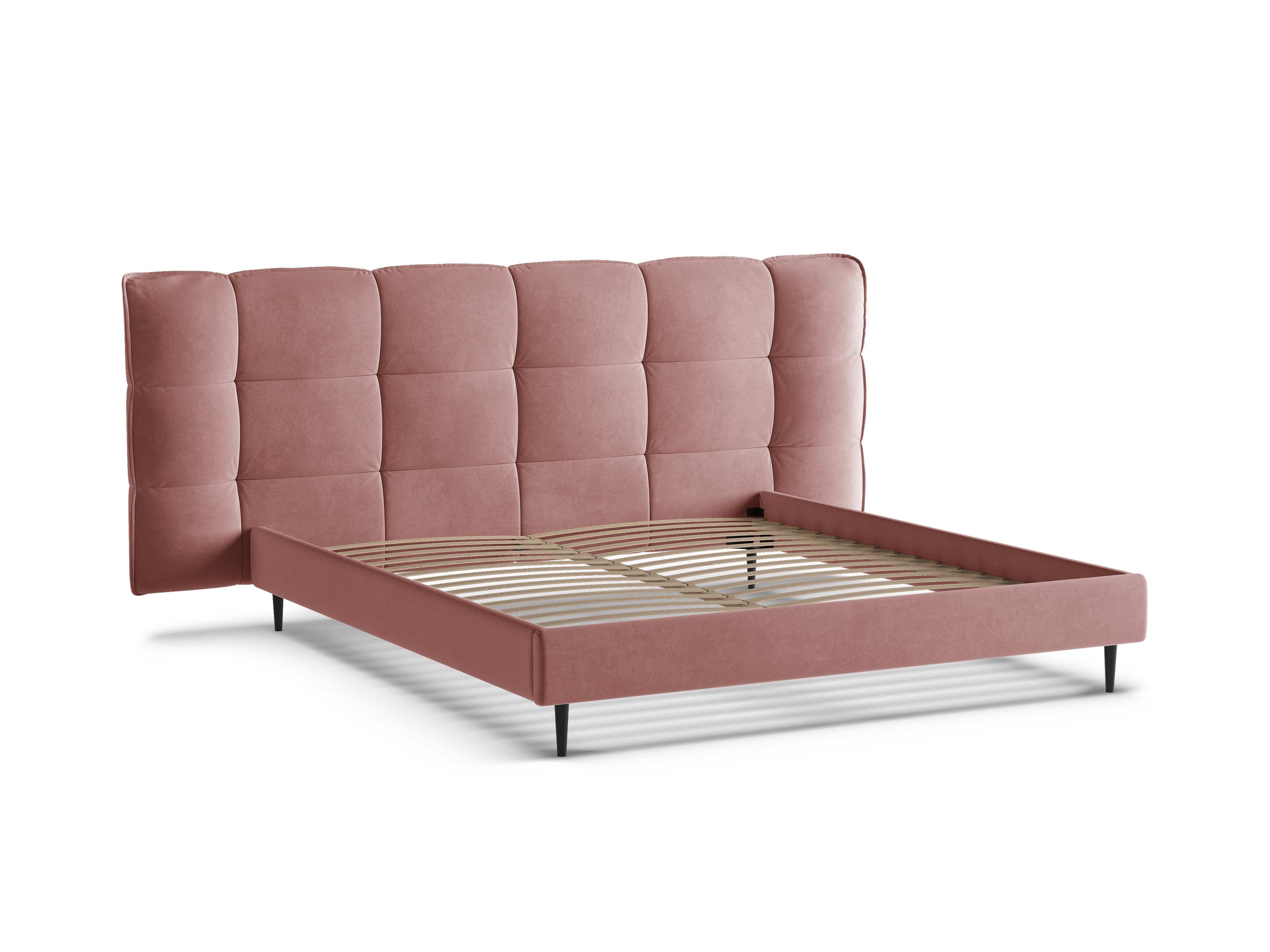 Fluwelen bed ERIC roze flamingo