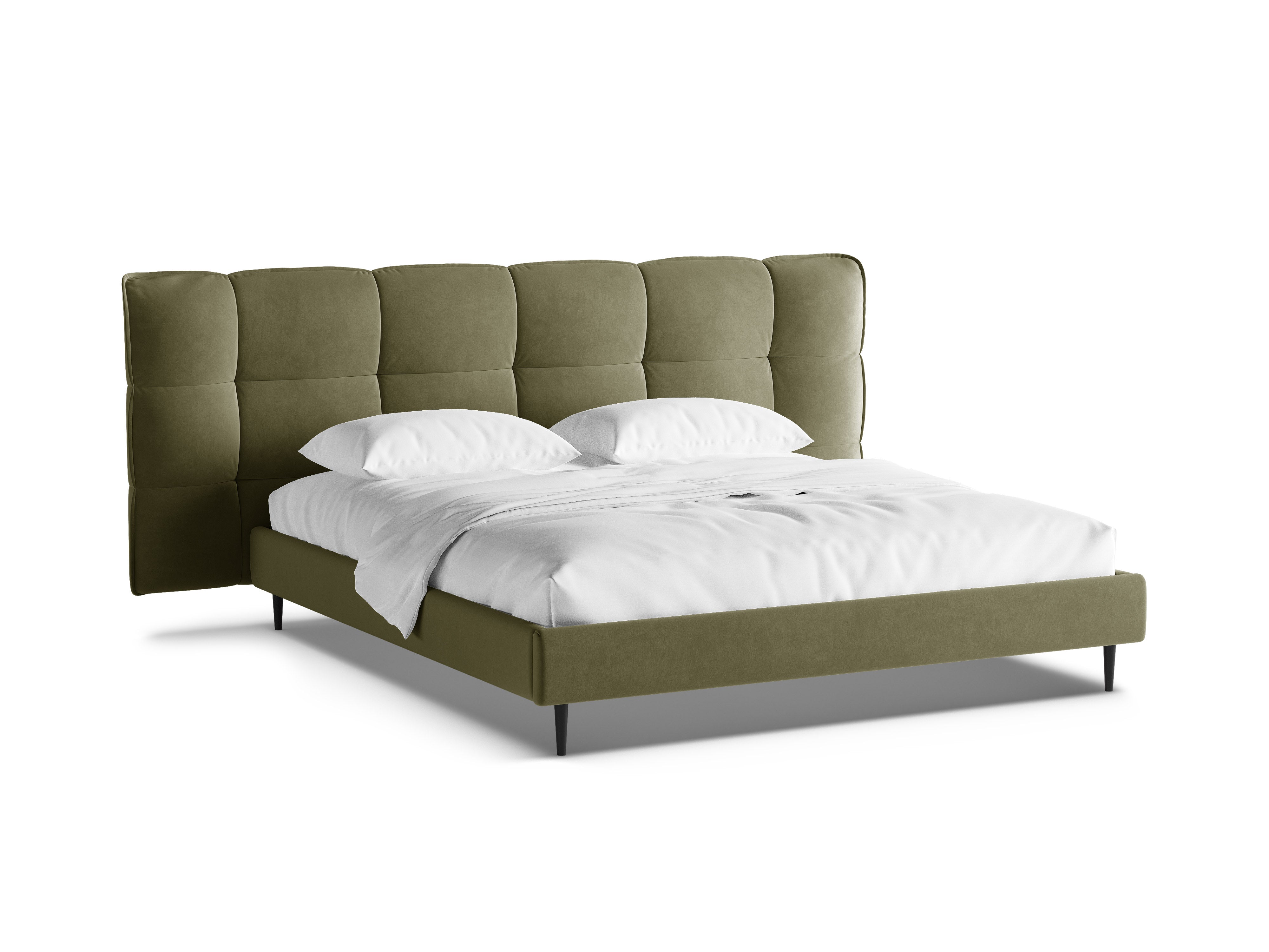 Velvet bed ERIC olijfgroen