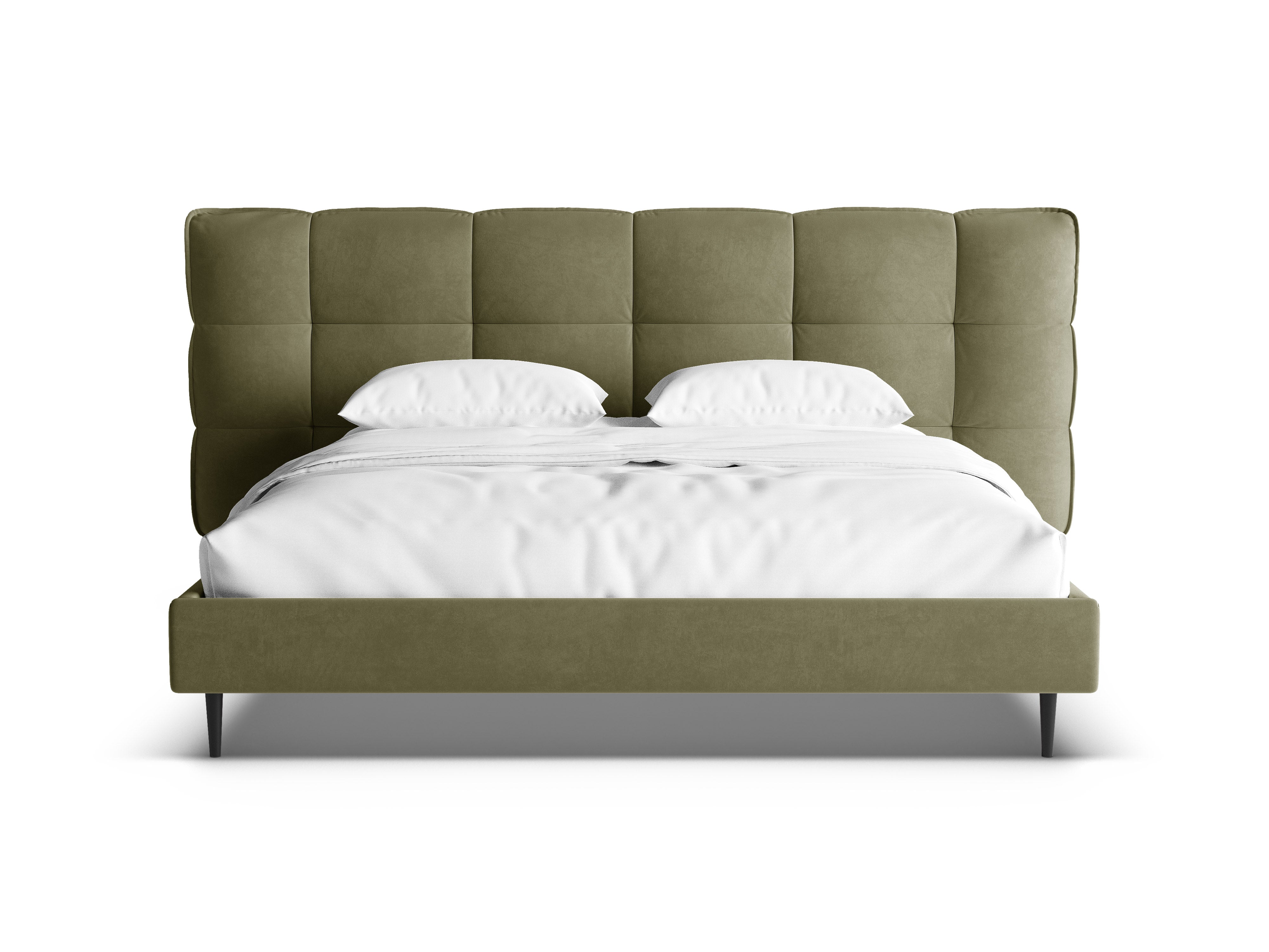 Velvet bed ERIC olijfgroen