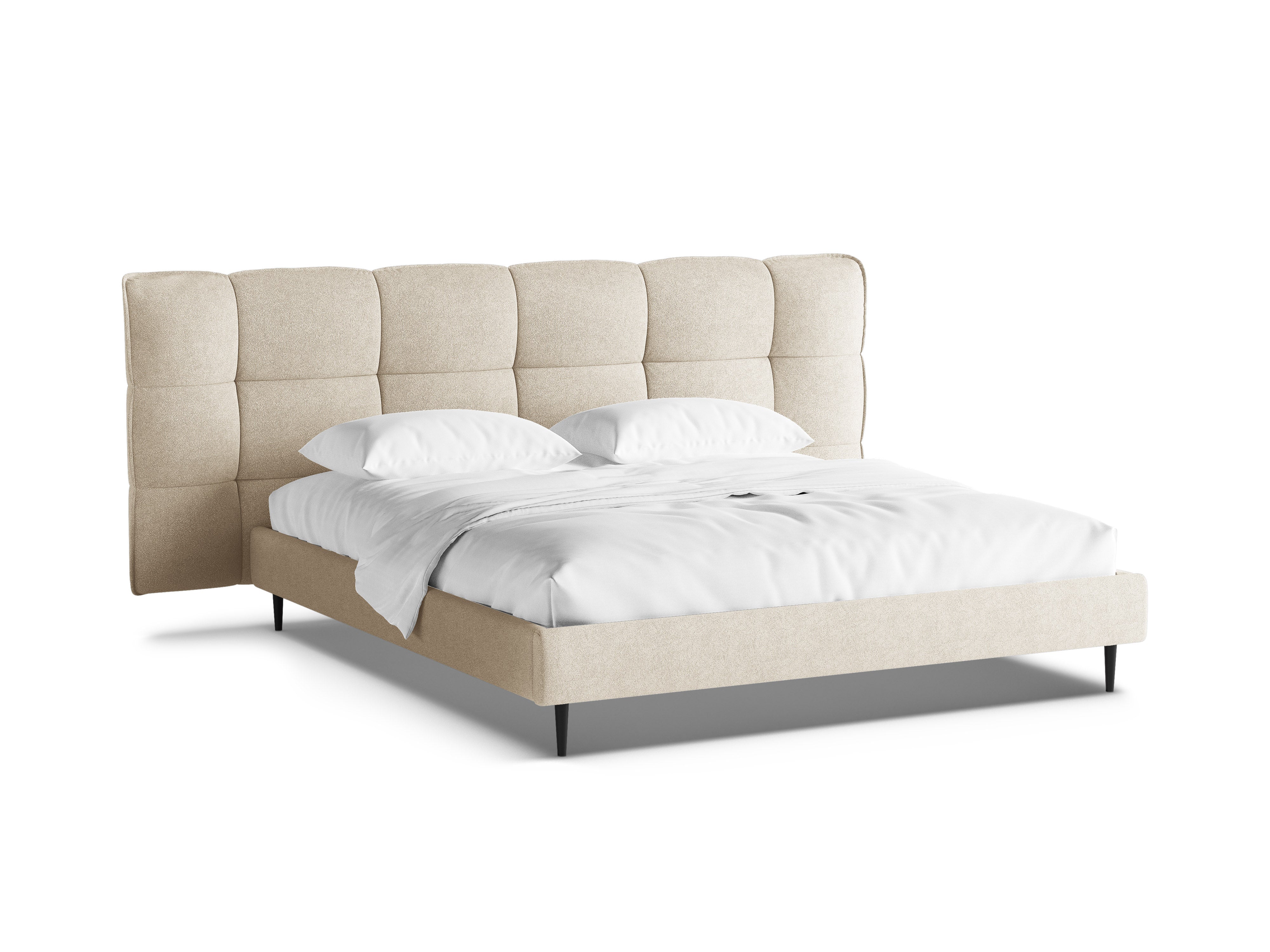 ERIC bed in light beige boucle