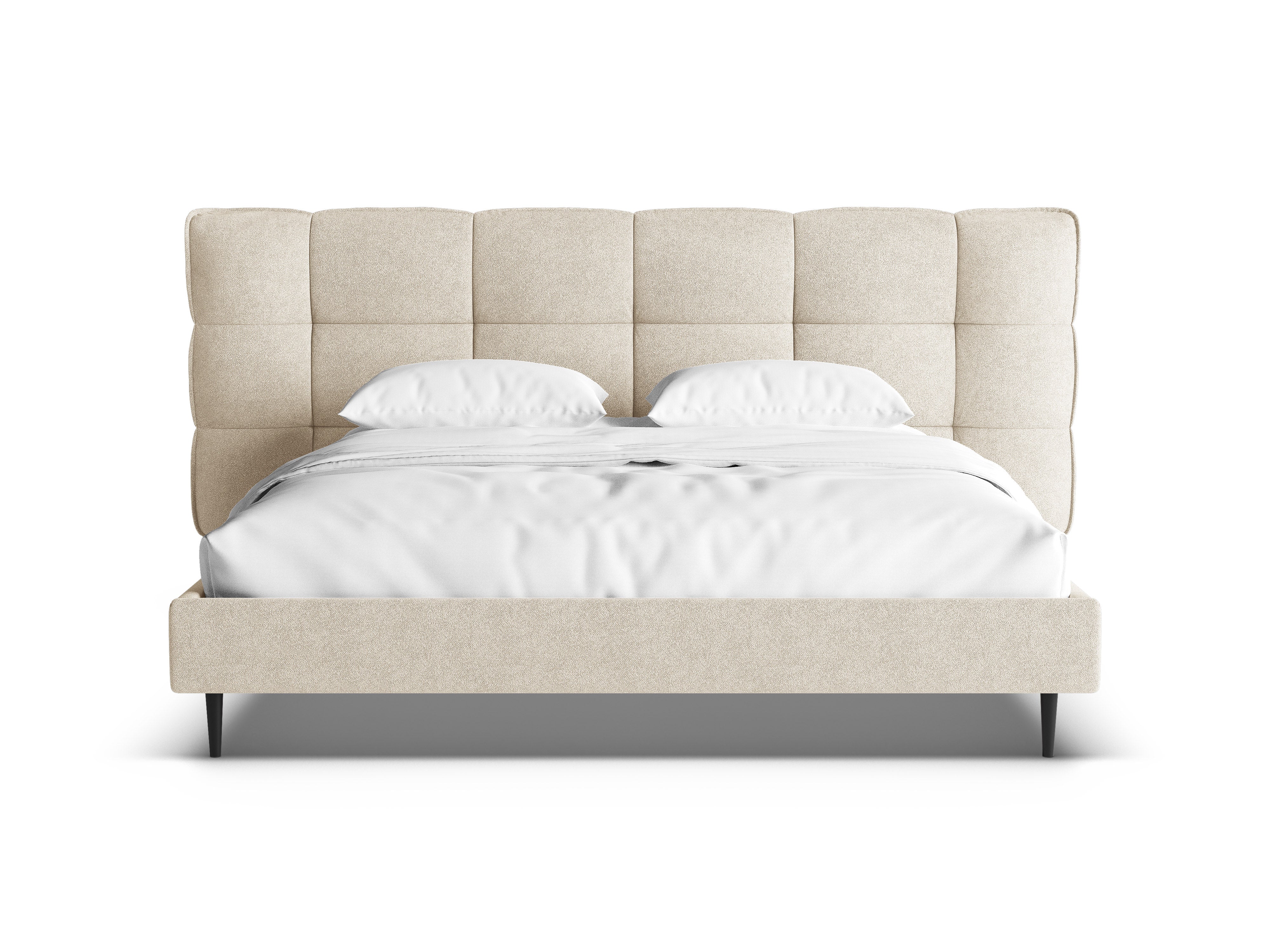 ERIC bed in light beige boucle