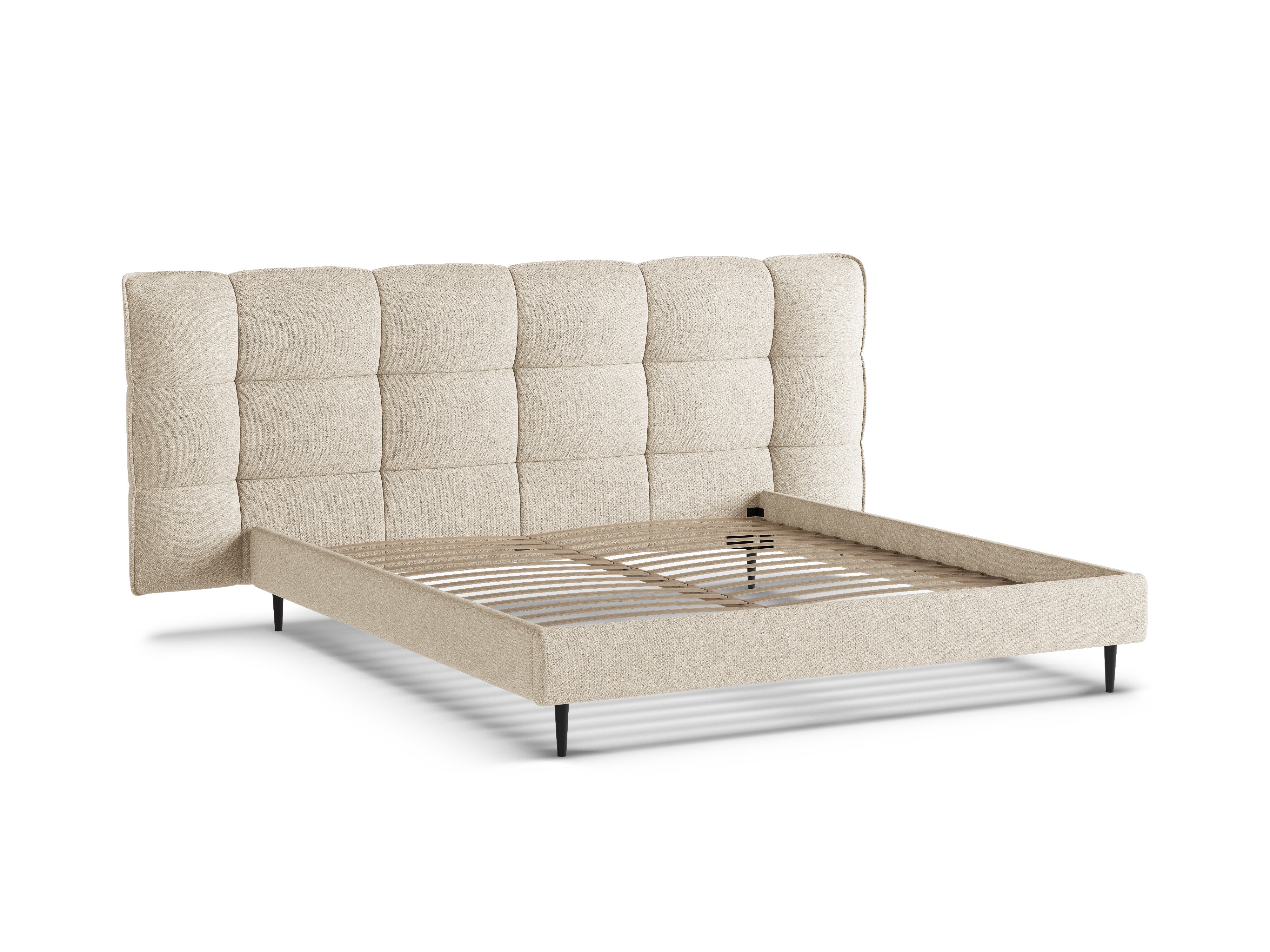 ERIC bed in light beige boucle