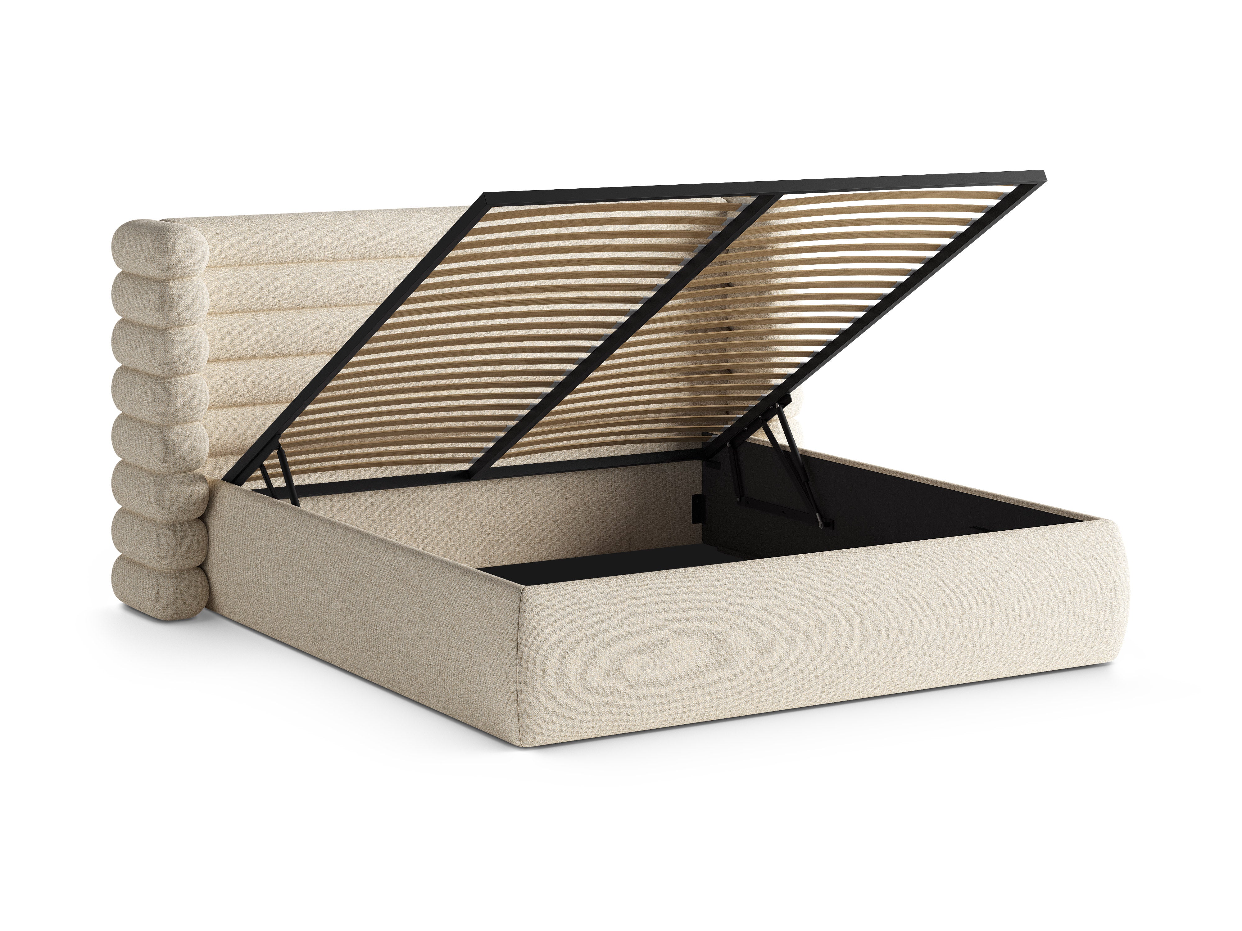 Bett MOUNT hellbeige Melange