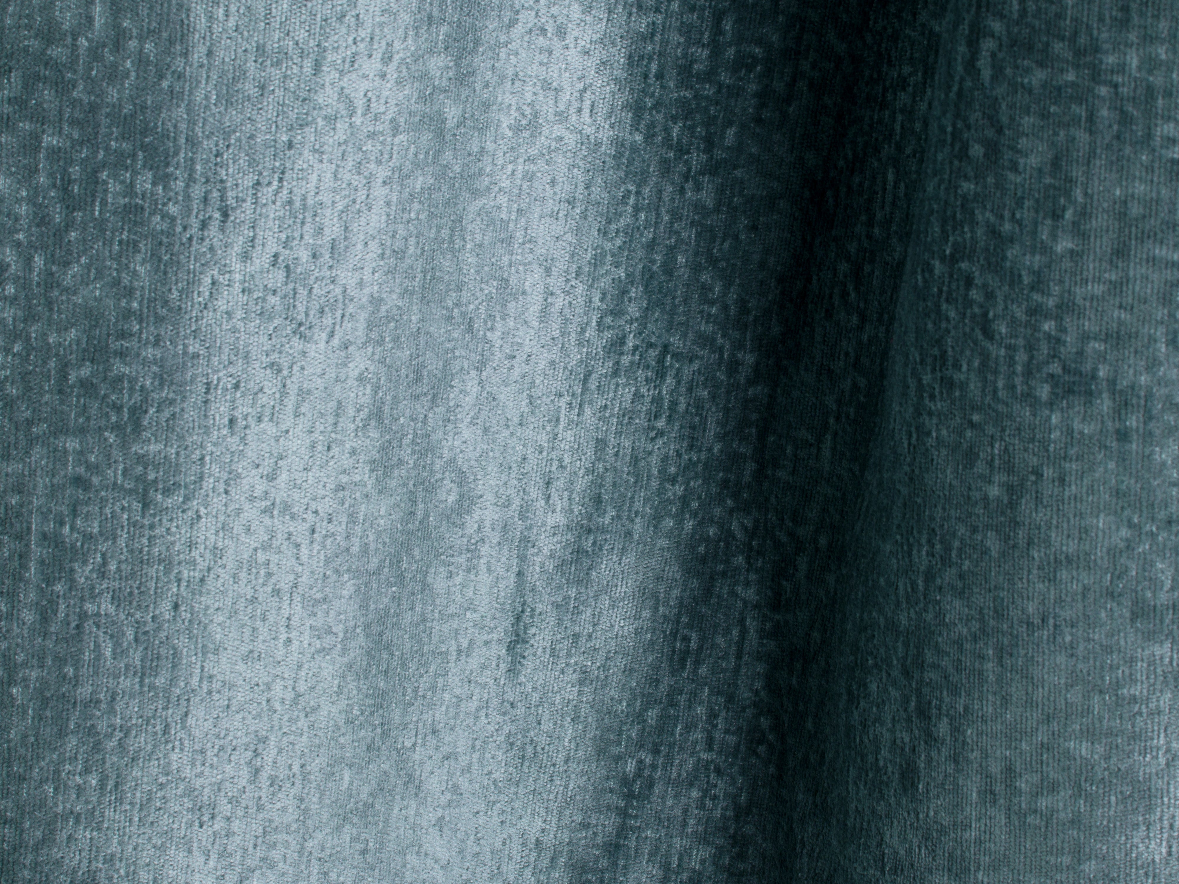 Bed met opbergruimte LUPINE spijkerblauw iriserend chenille