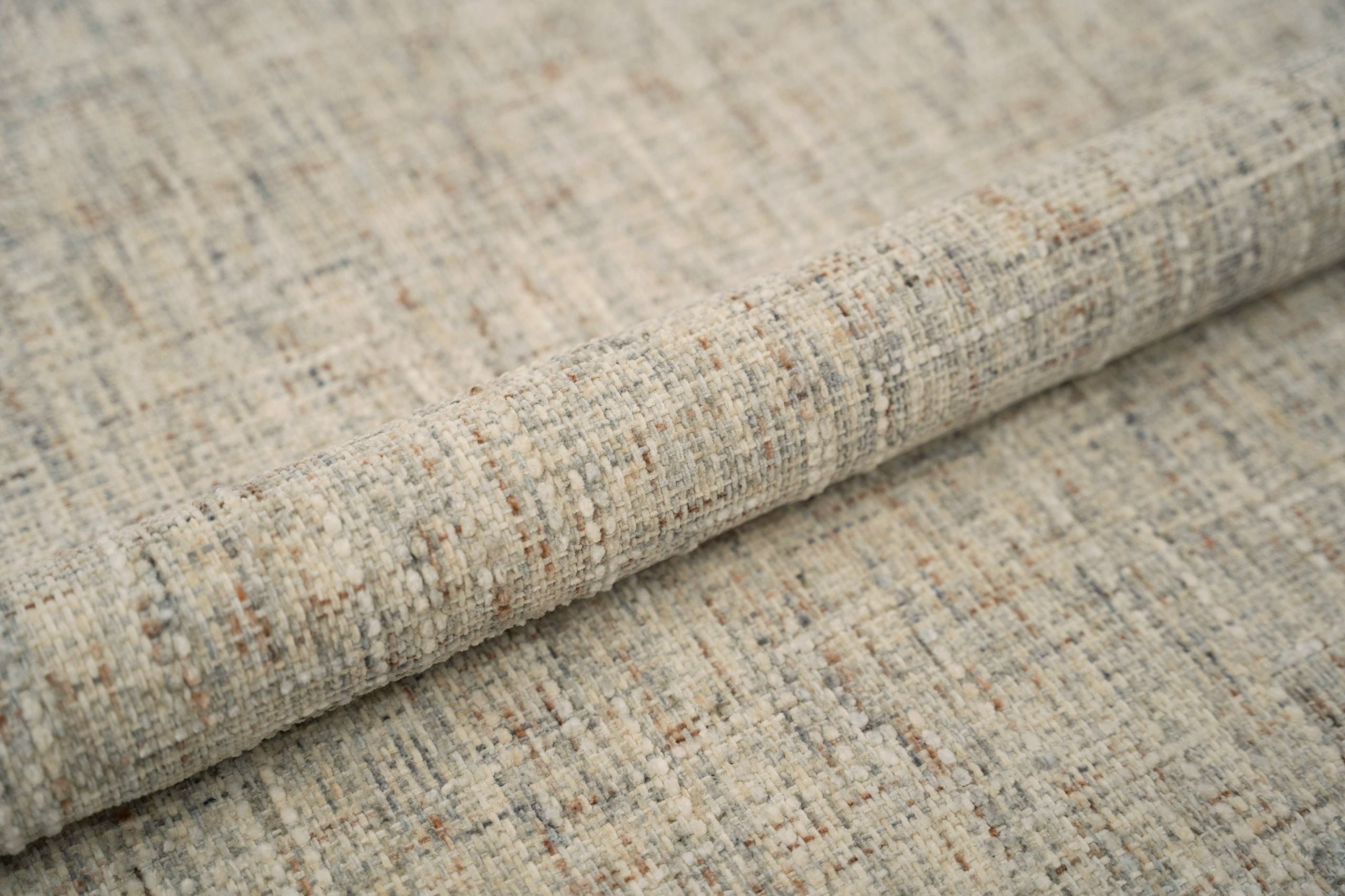 Bett MURADA grau-beige Melange Chenille