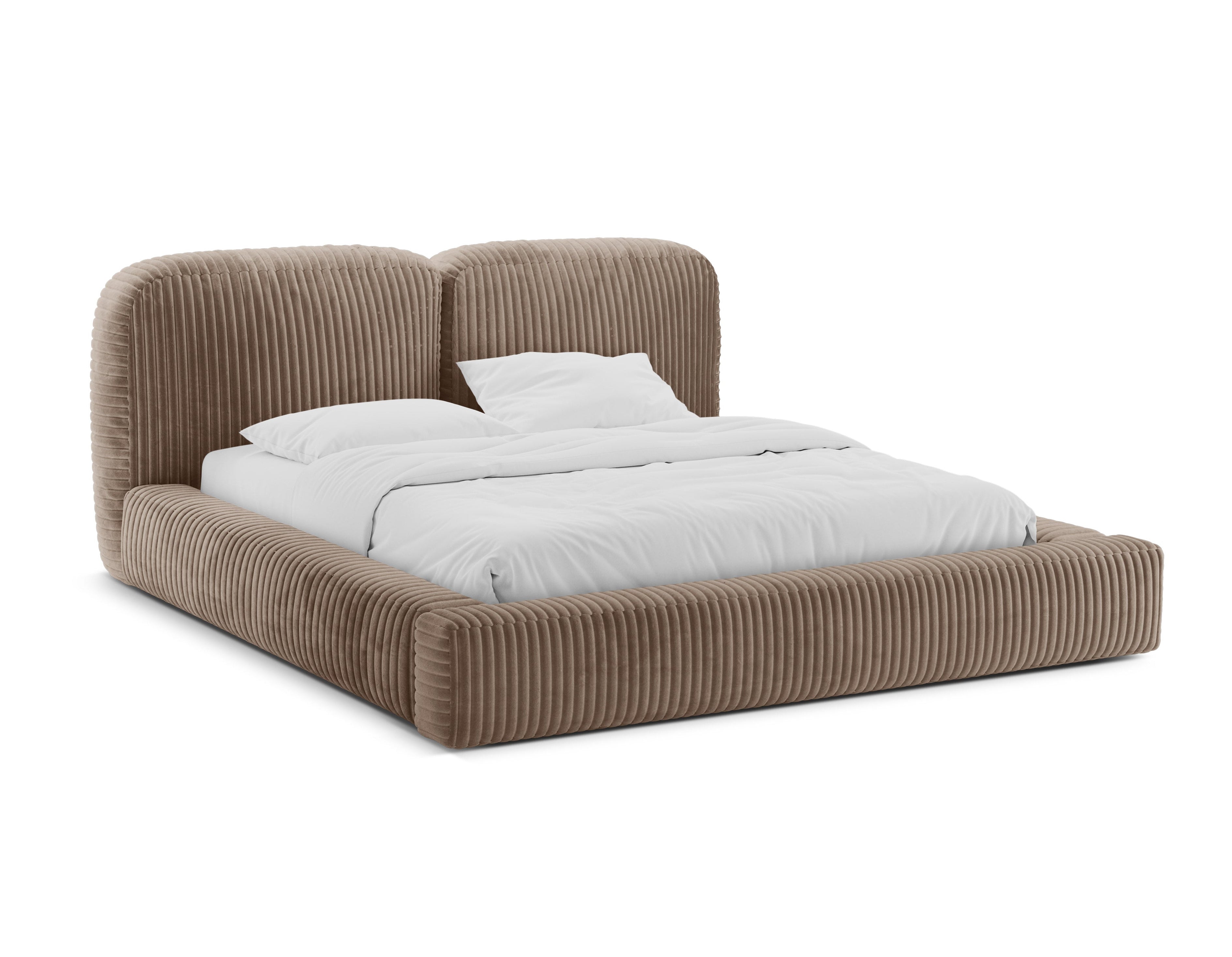 Bett MARTINA beige Cord