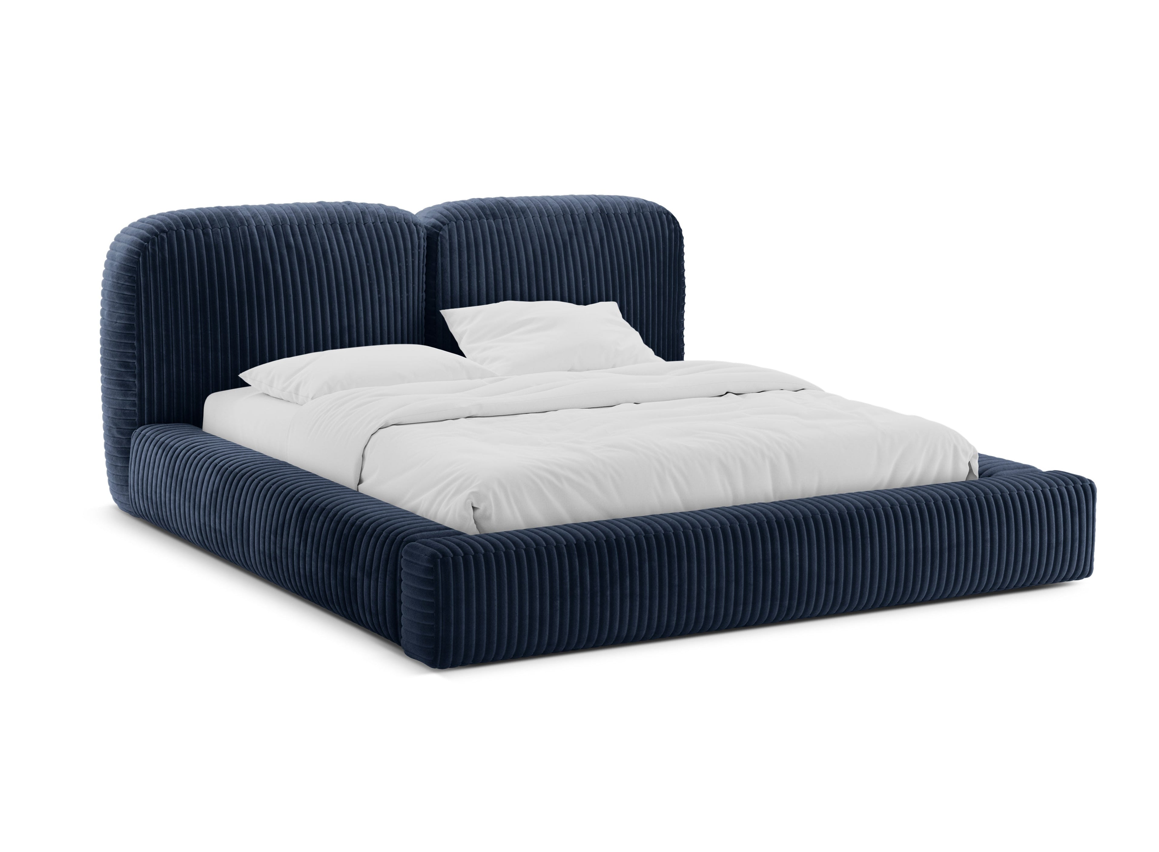 MARTINA bed sea blue corduroy