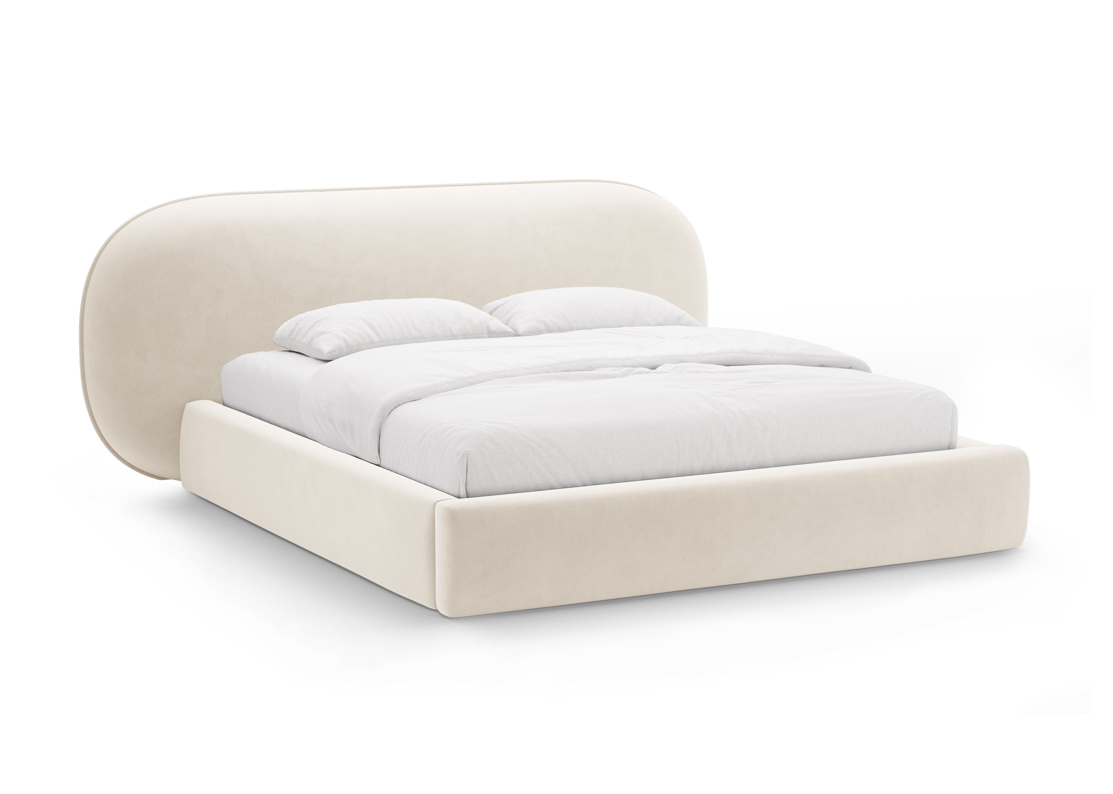 Velvet Bed OVALO Ivory