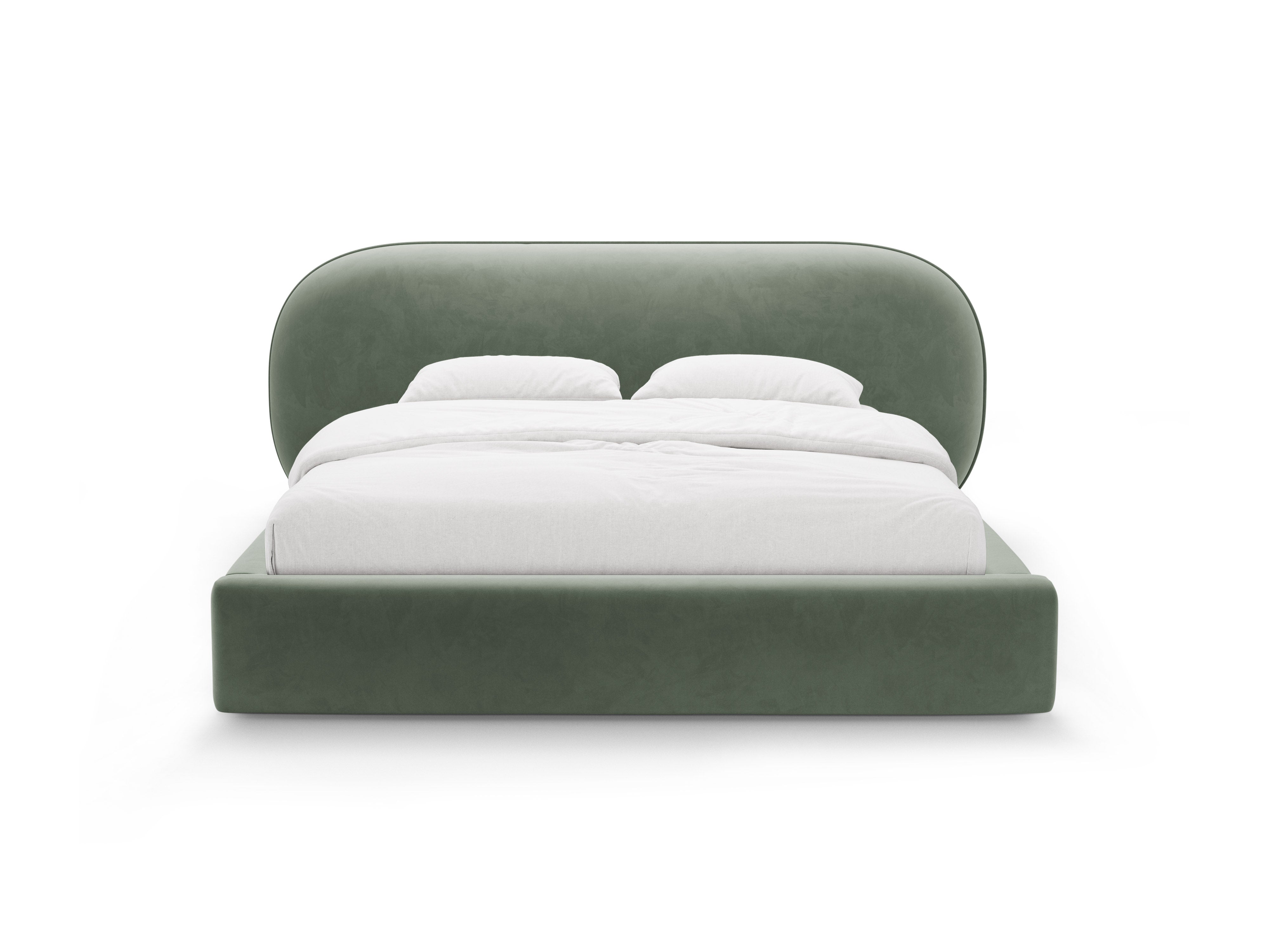 OVALO Green Velvet Bed