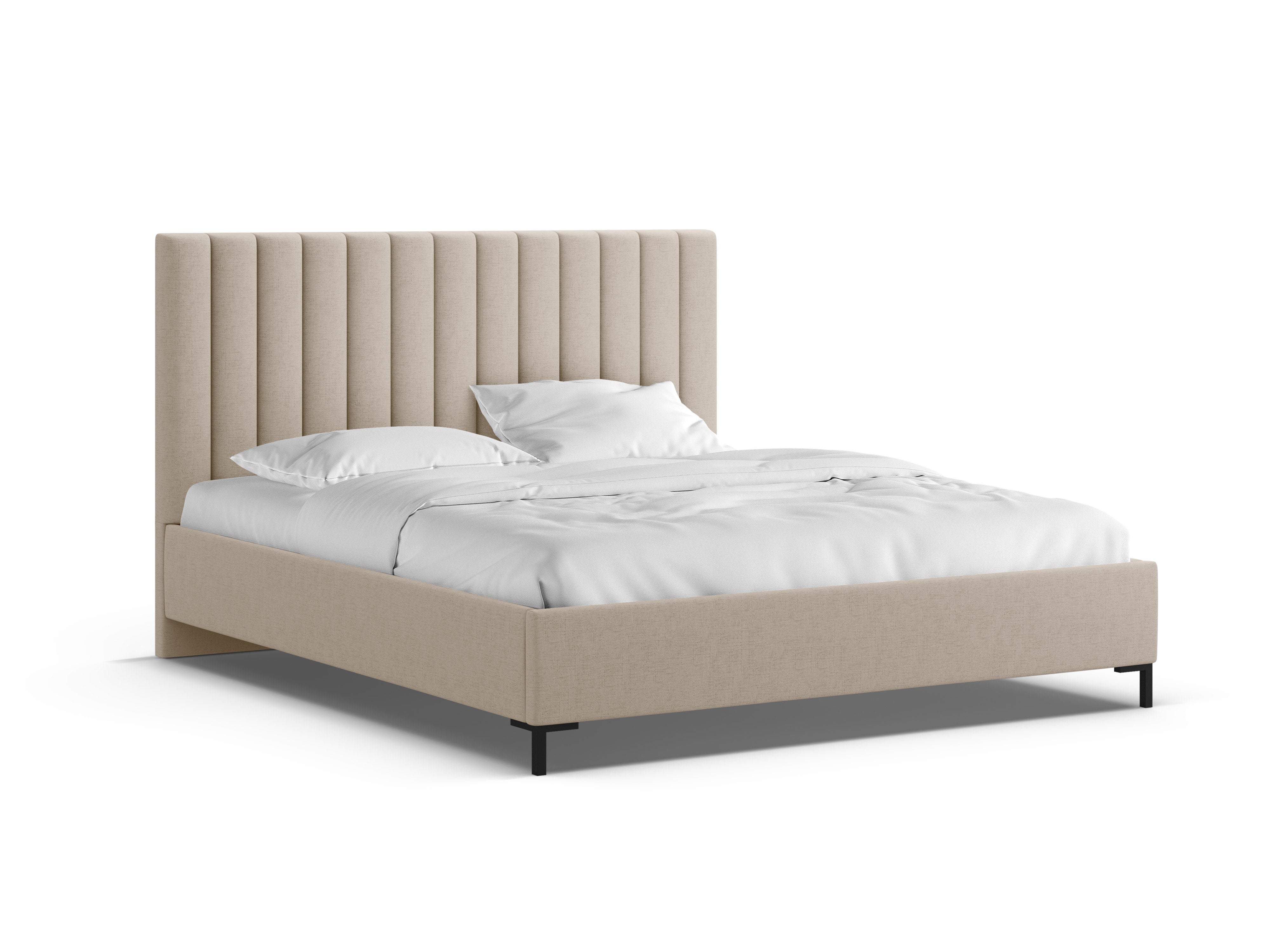 Bed met opbergruimte voor beddengoed ALLISON cappuccino