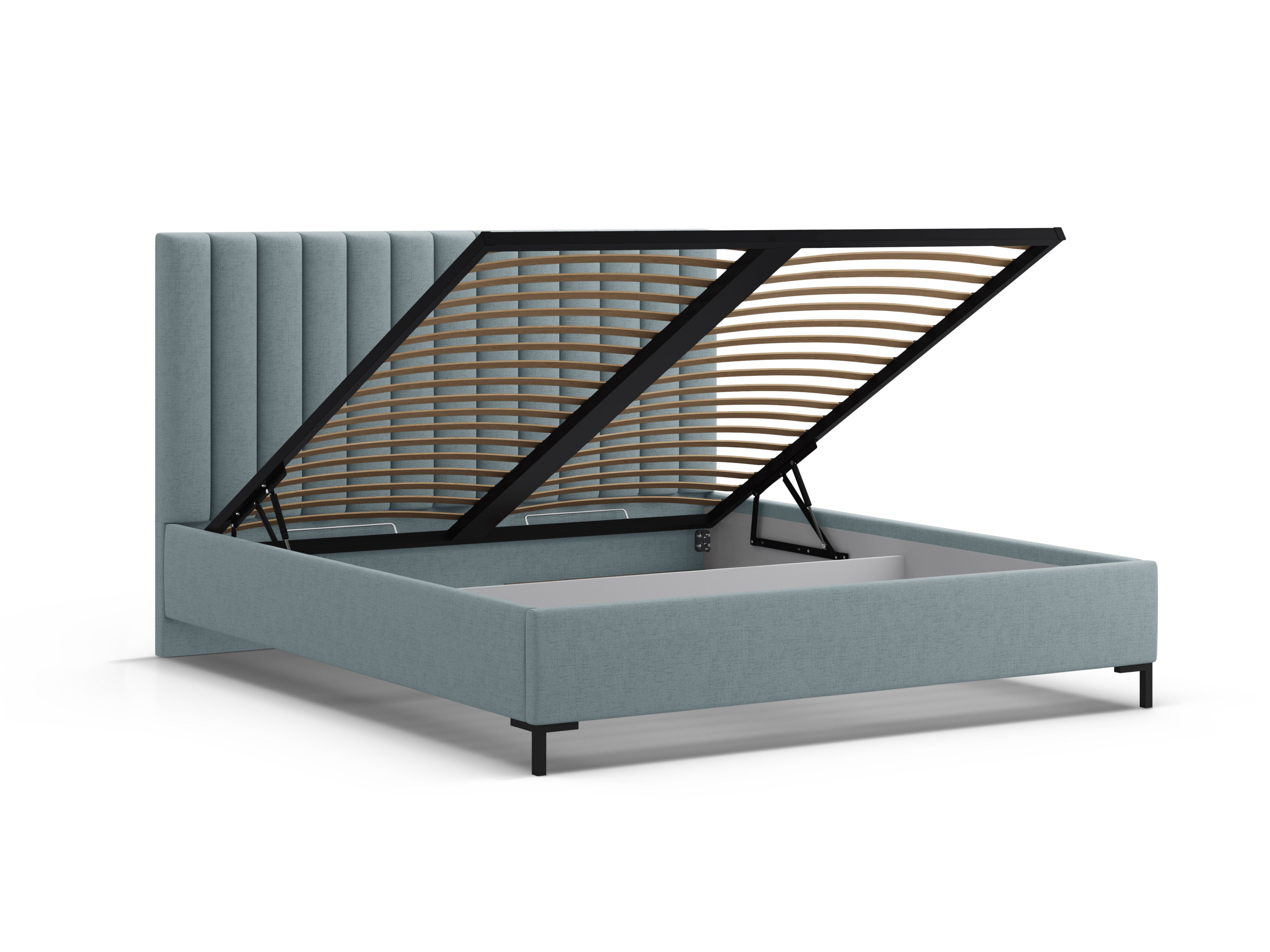 Bed met opbergruimte voor beddengoed ALLISON blauw