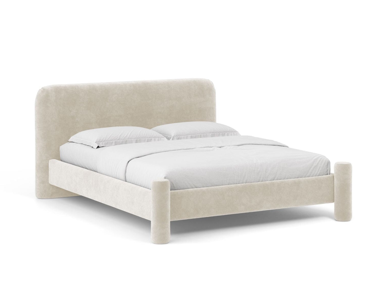 Bed VERA lichtbeige chenille