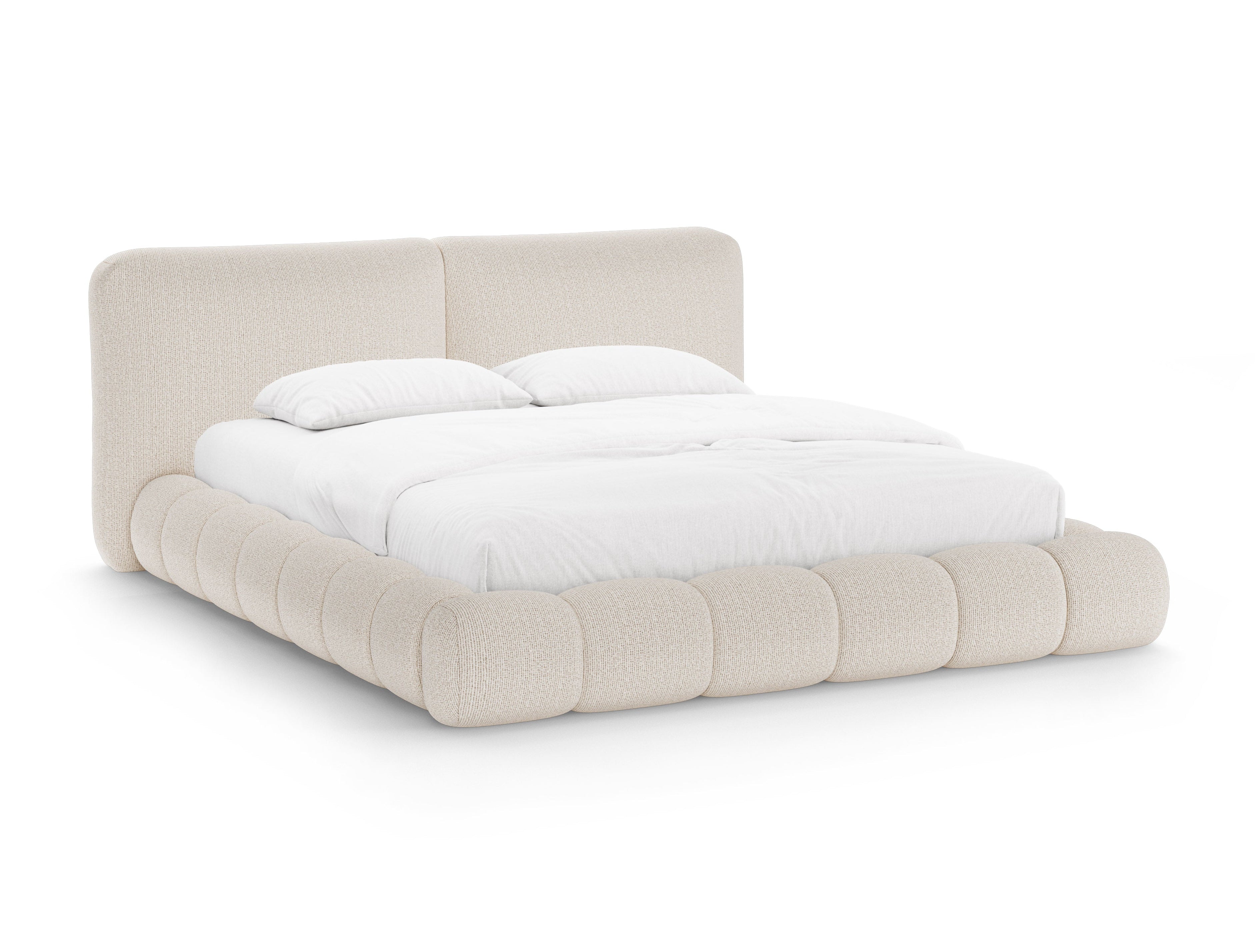 Bed SOLANGE lichtbeige melange