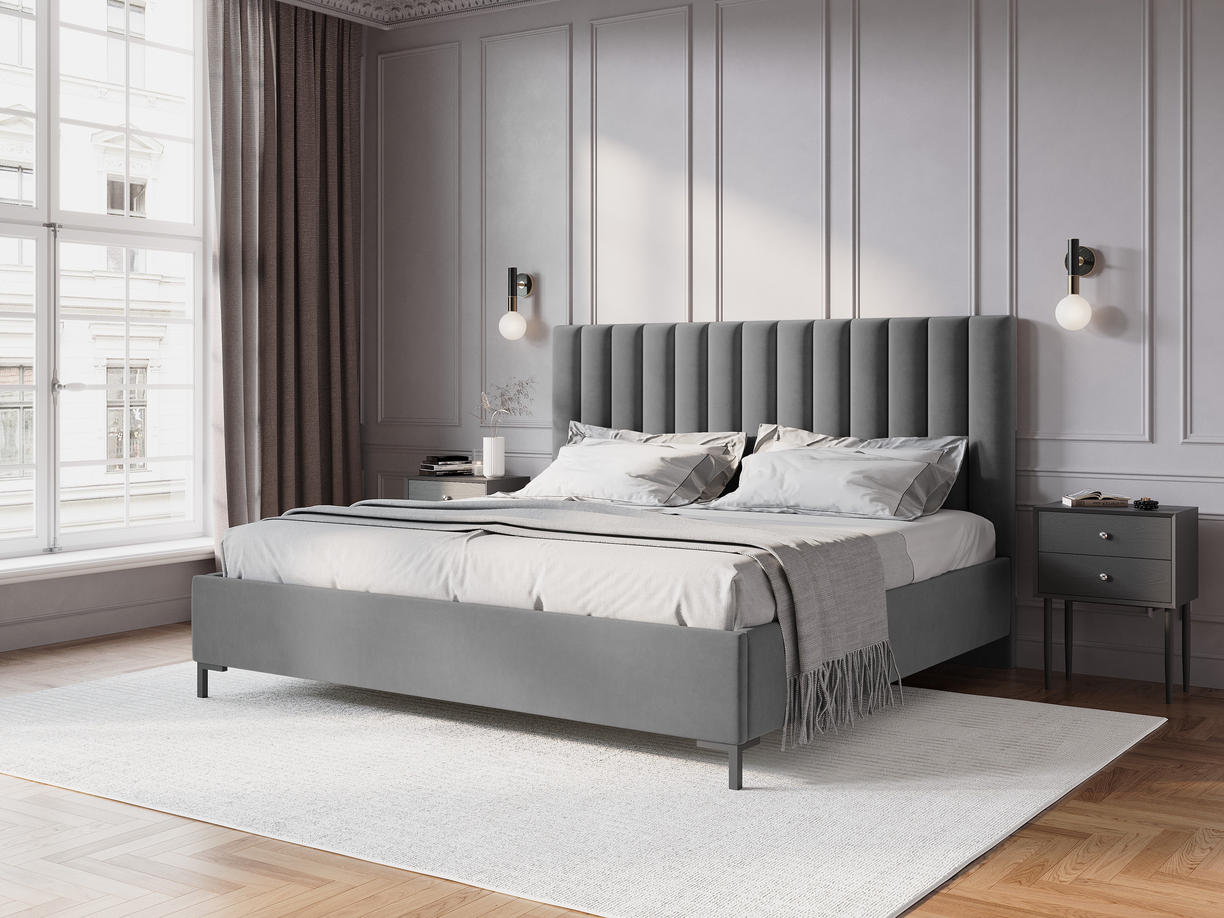 Bed met opbergruimte voor beddengoed ALLISON blauw