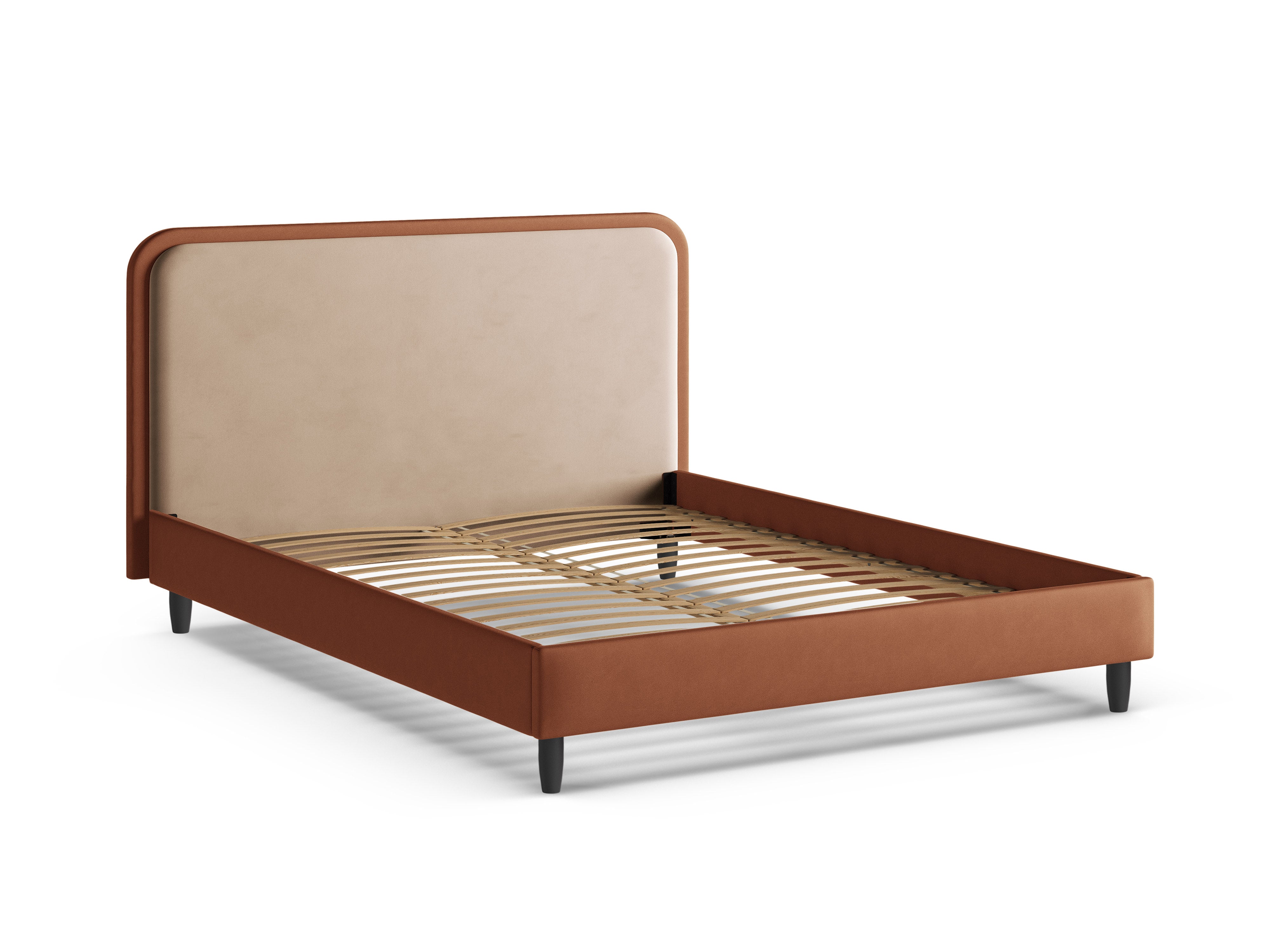 Samtbett AVELINE mandelbeige