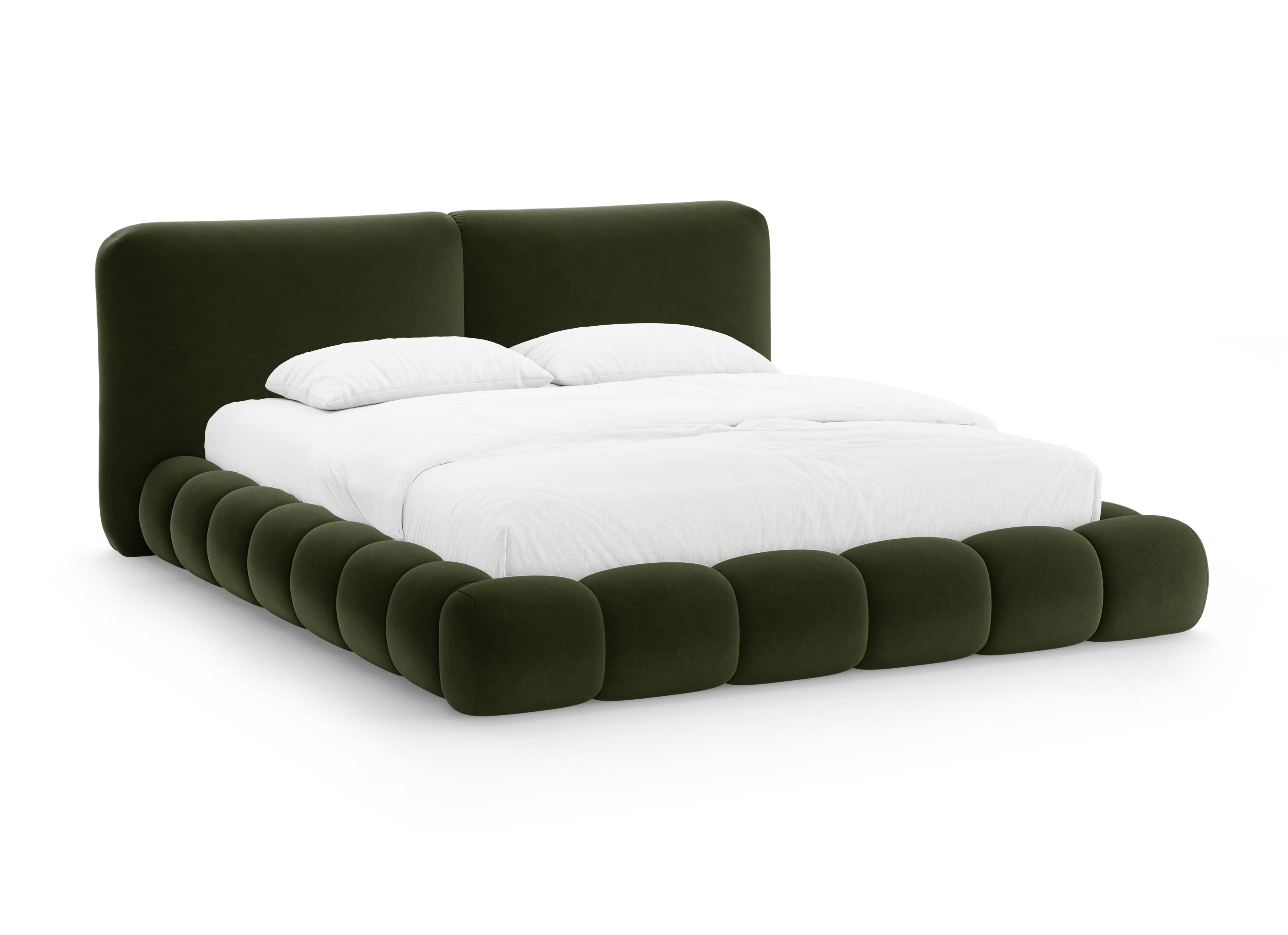 Velvet bed SOLANGE legergroen