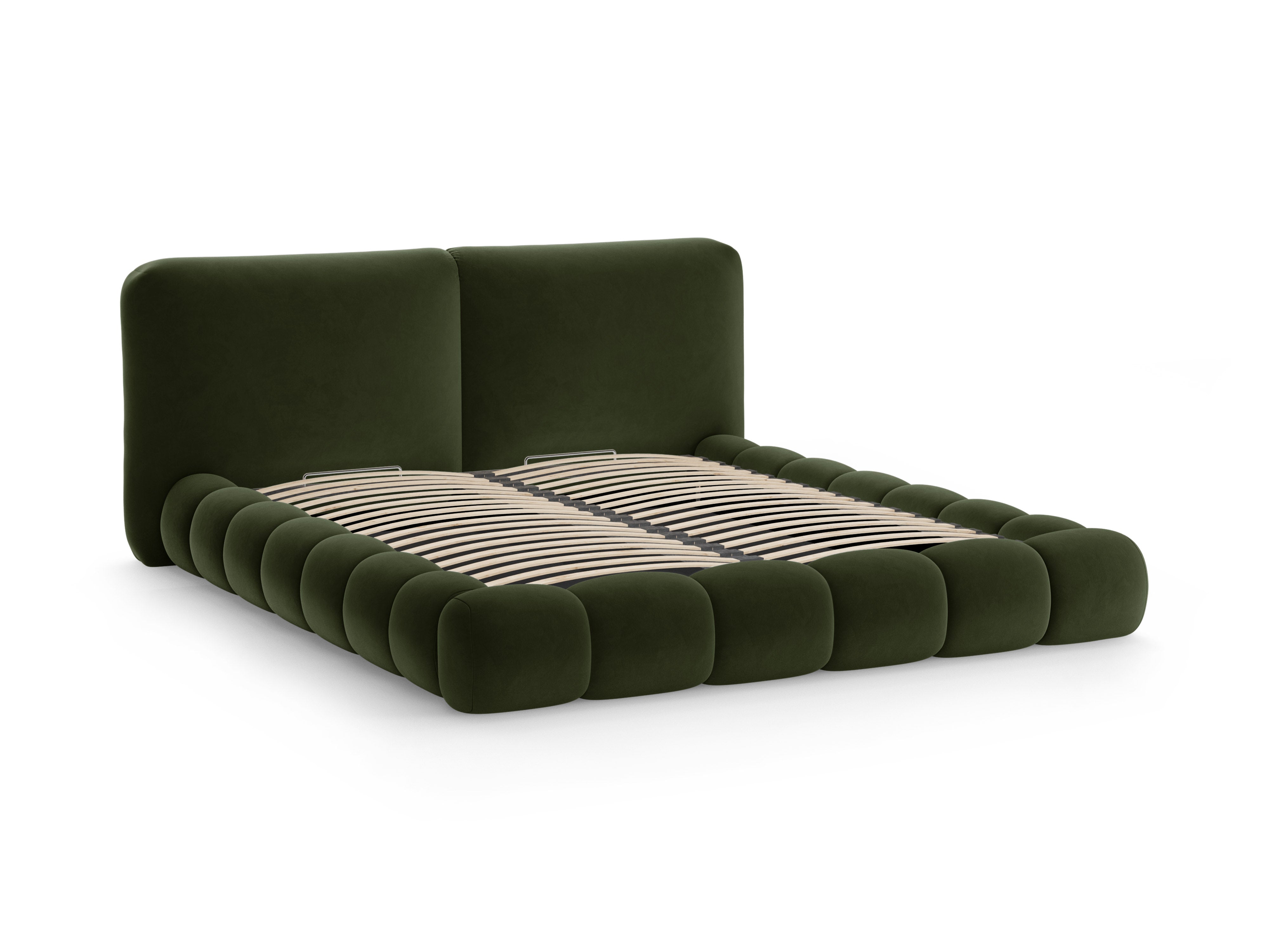 Velvet bed SOLANGE legergroen