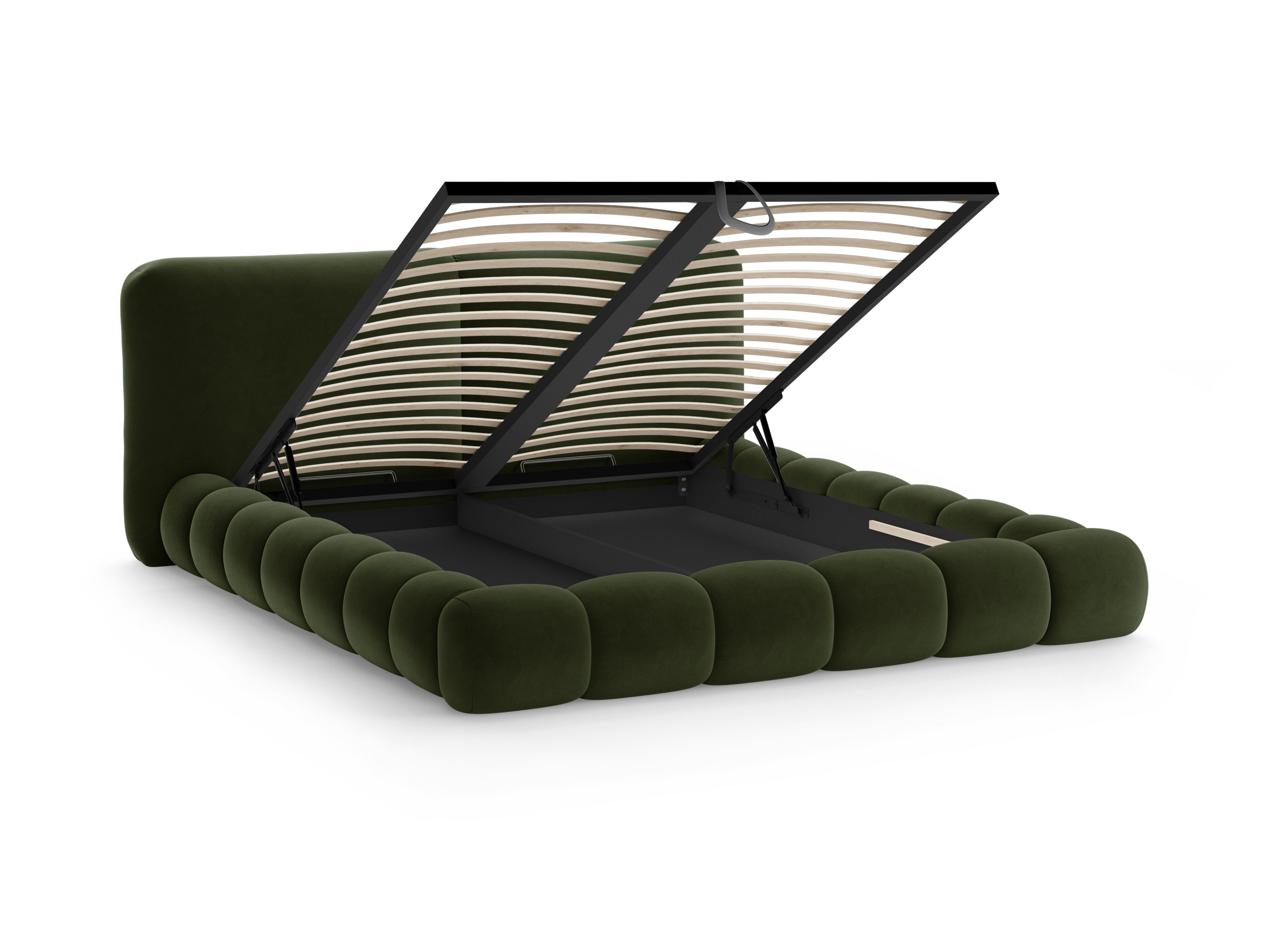 Velvet bed SOLANGE legergroen