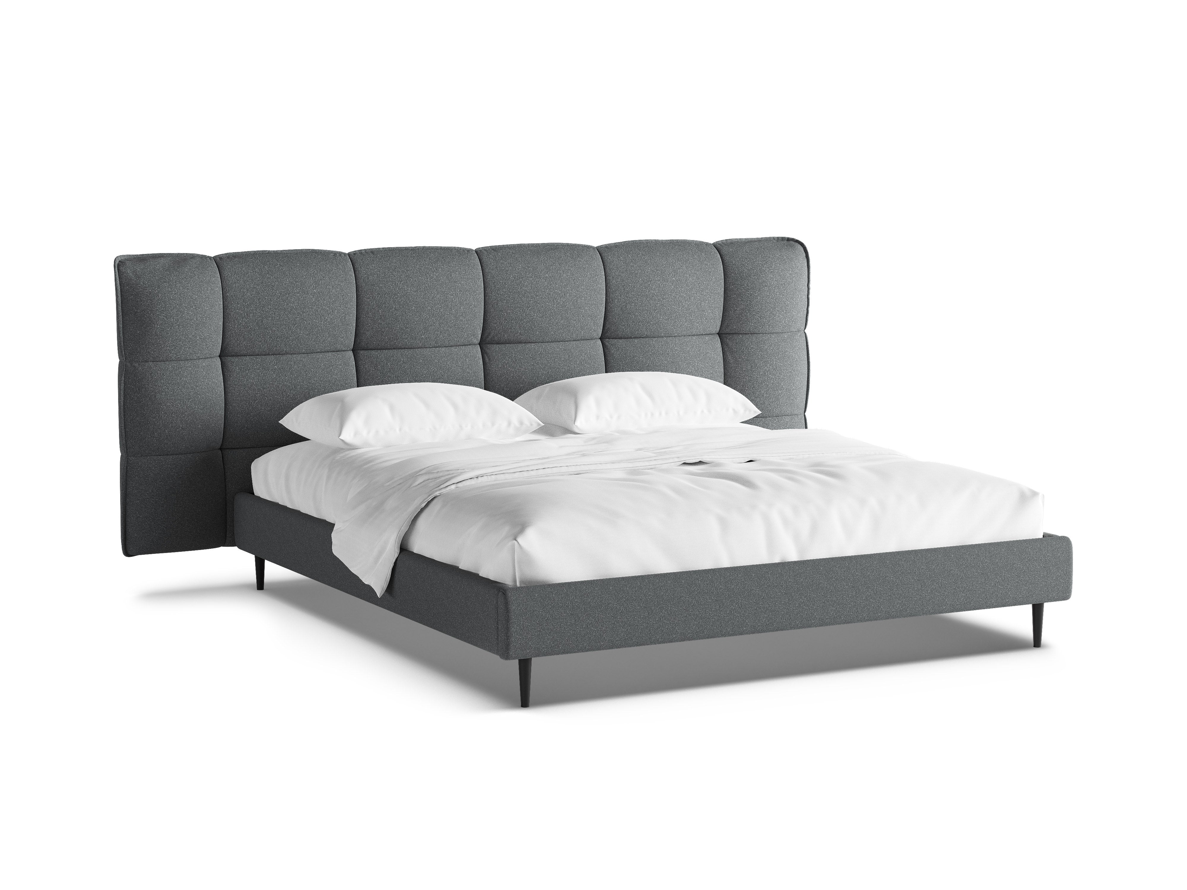 Bed ERIC donkergrijs gemêleerd