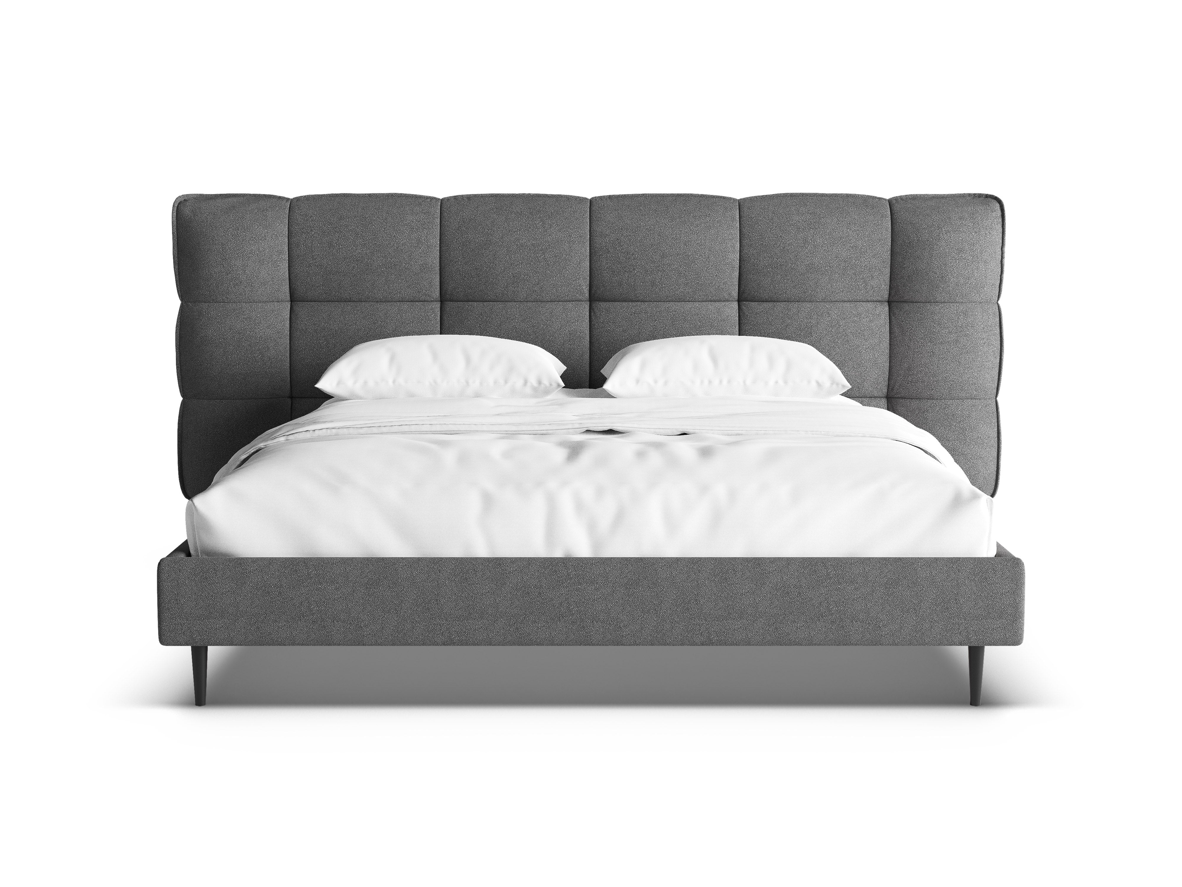 Bed ERIC donkergrijs gemêleerd