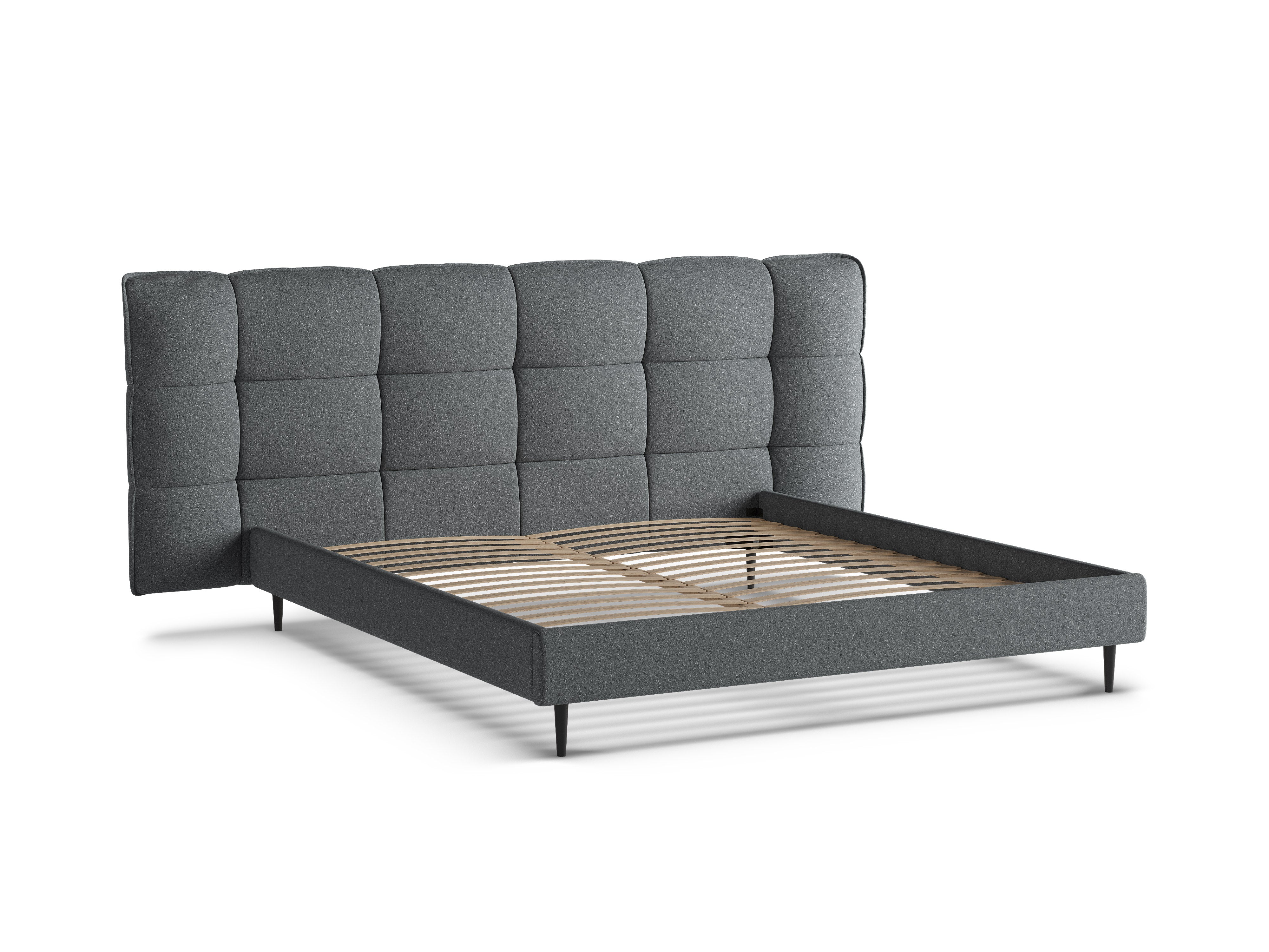 Bed ERIC donkergrijs gemêleerd