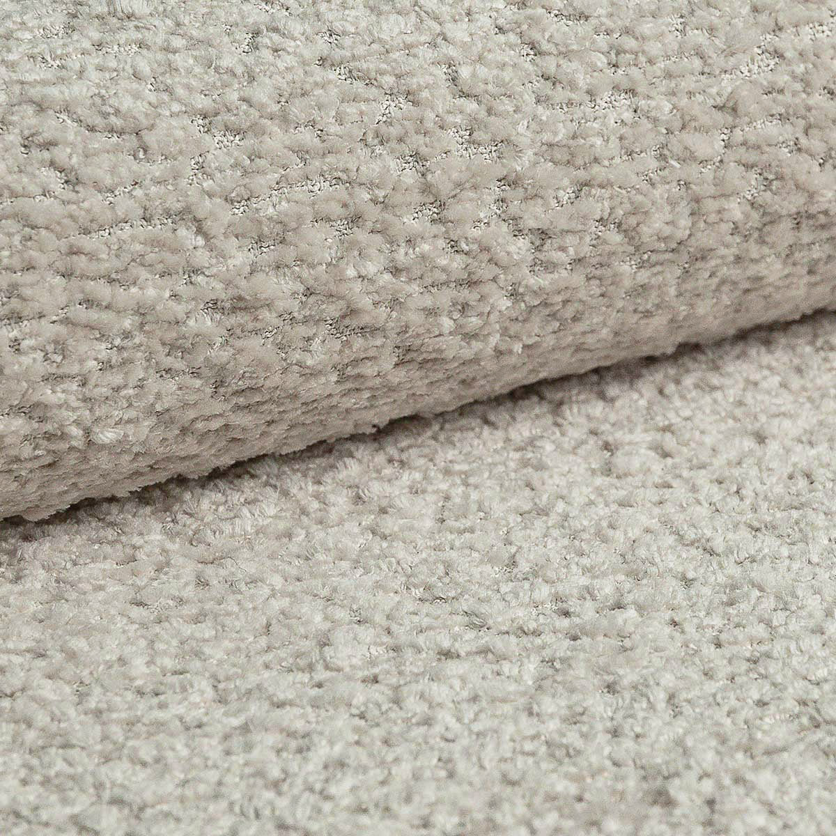 Łóżko MOUNT jasnobeżowy boucle – tkanina bouclé, Micadoni