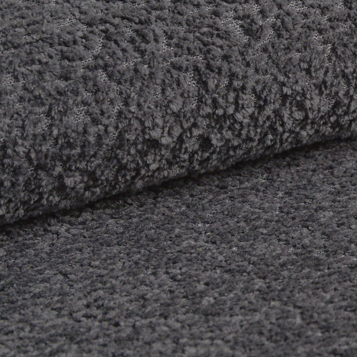 Łóżko MOUNT grafitowy boucle – tkanina bouclé, Micadoni