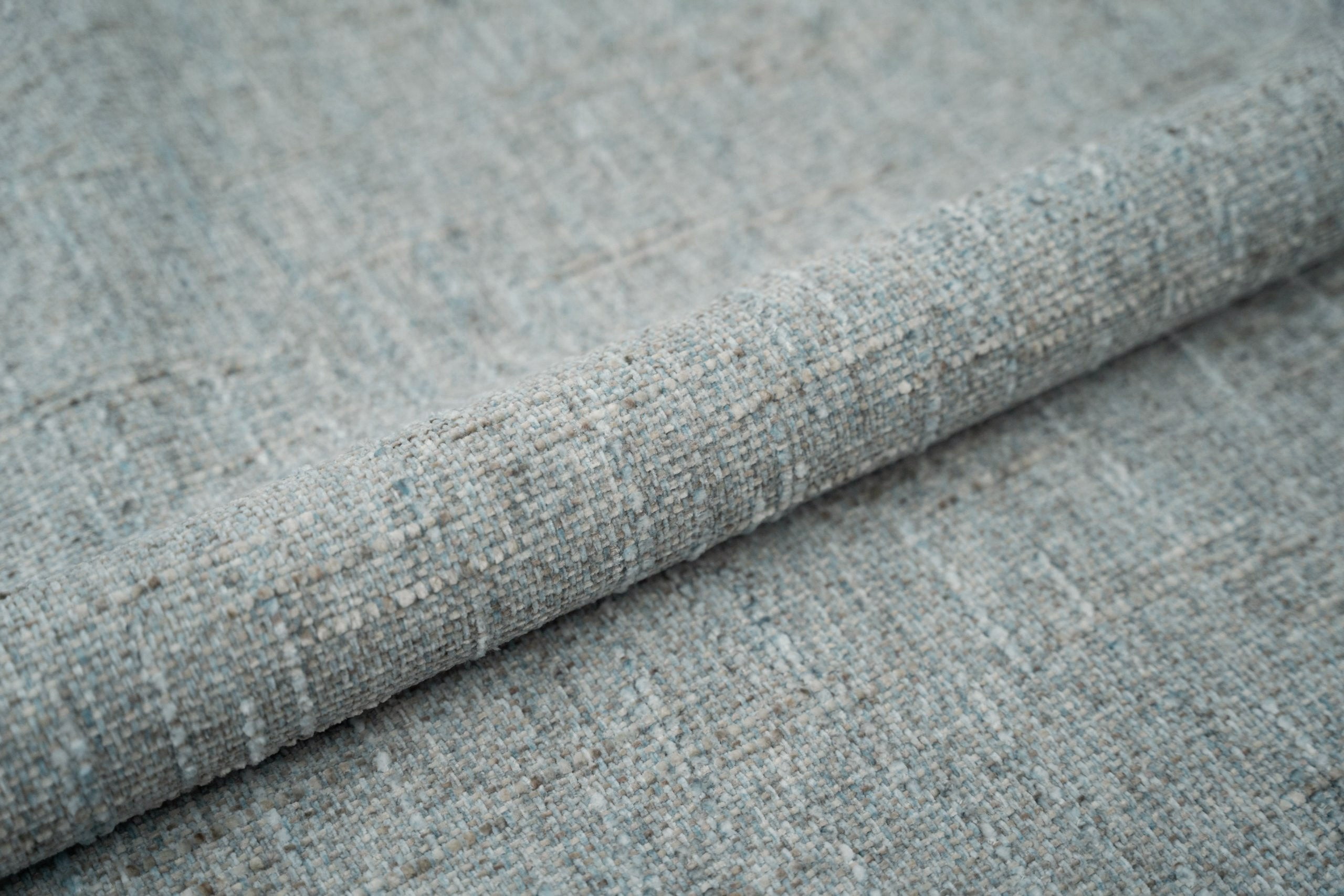 MURADA Bed in Satin Blue Chenille