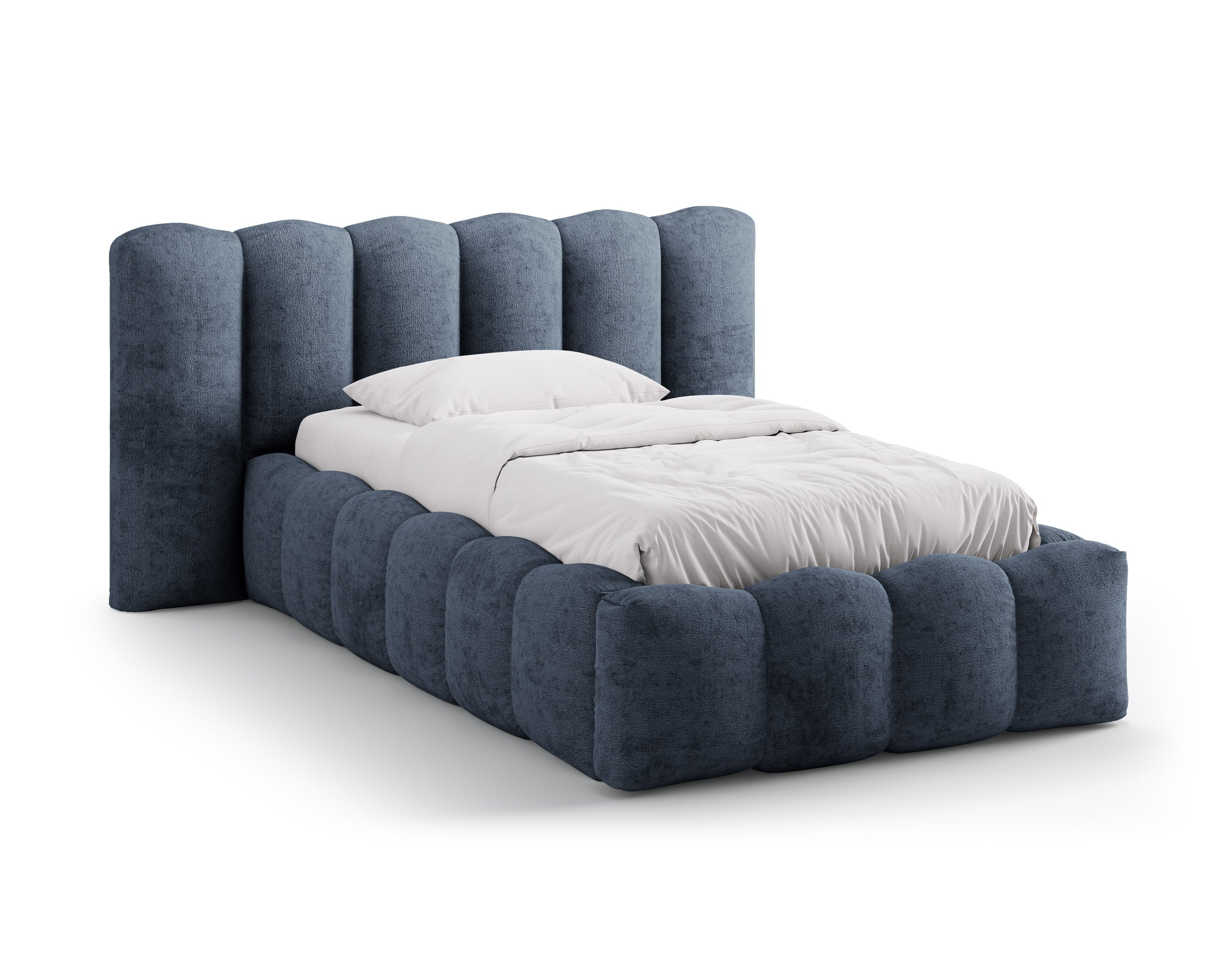 Bed LUPINE donkerblauw chenille