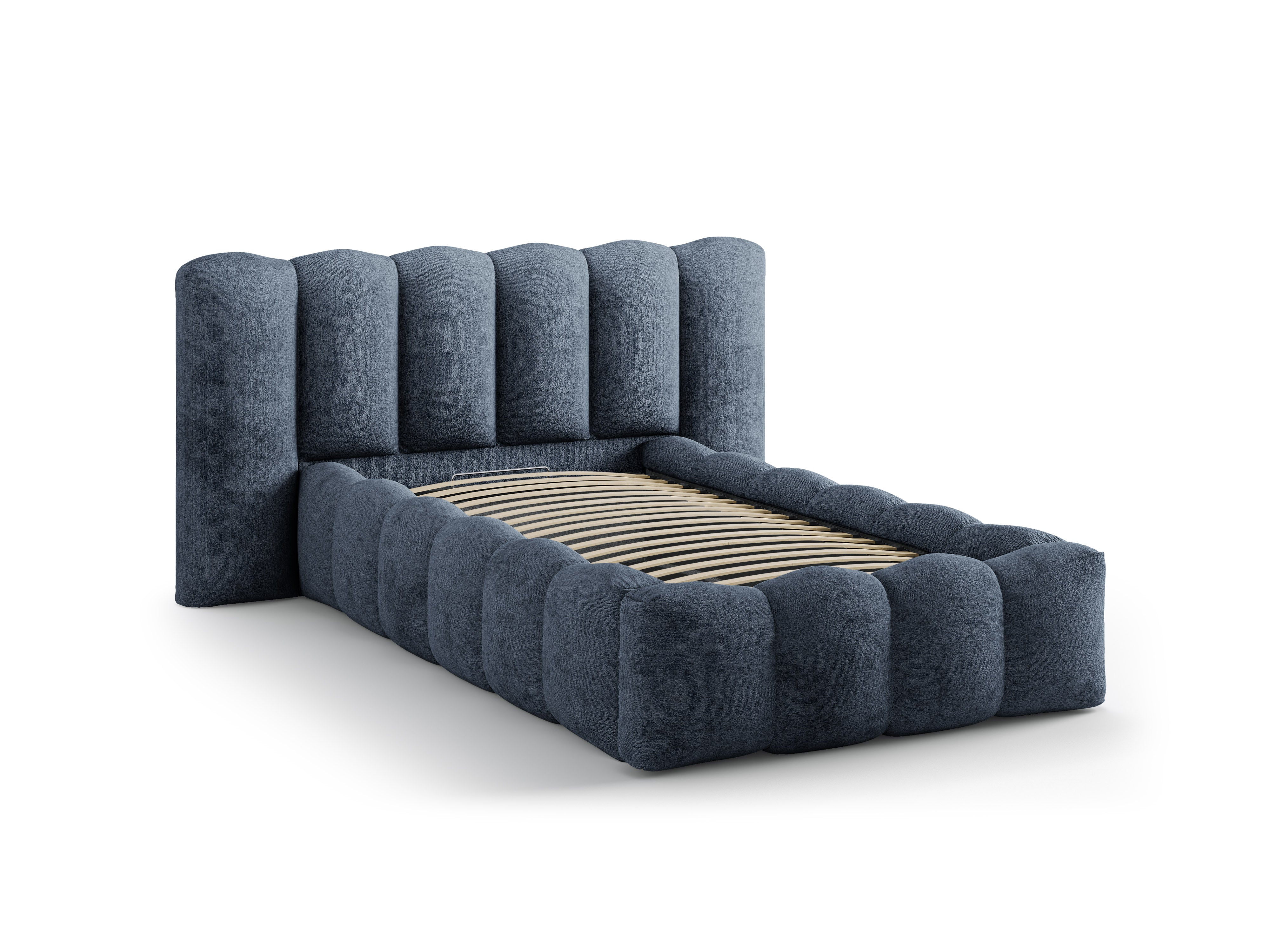 Bed LUPINE donkerblauw chenille