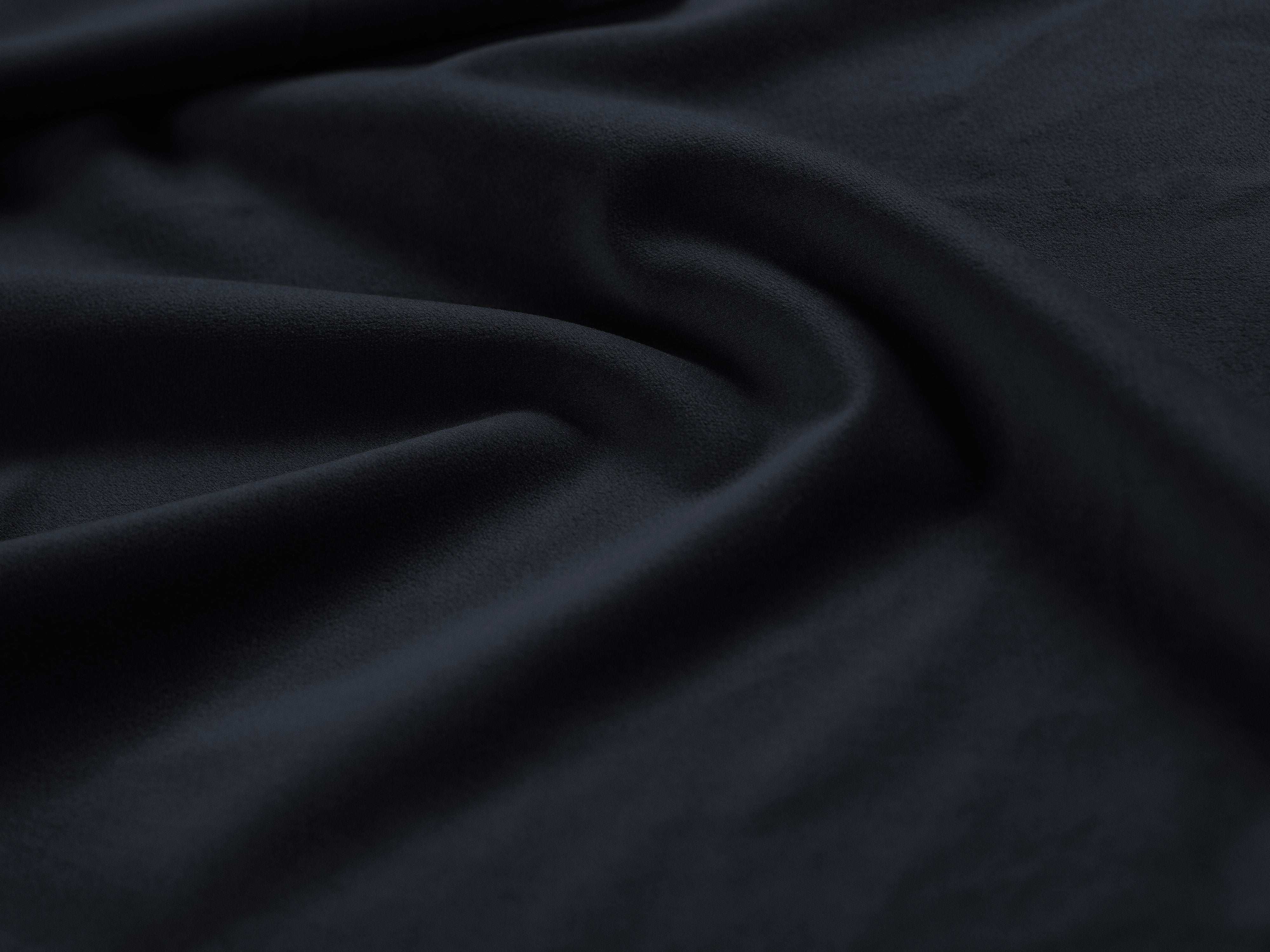 Enkel velours bed met opbergruimte voor beddengoed ALLISON marineblauw