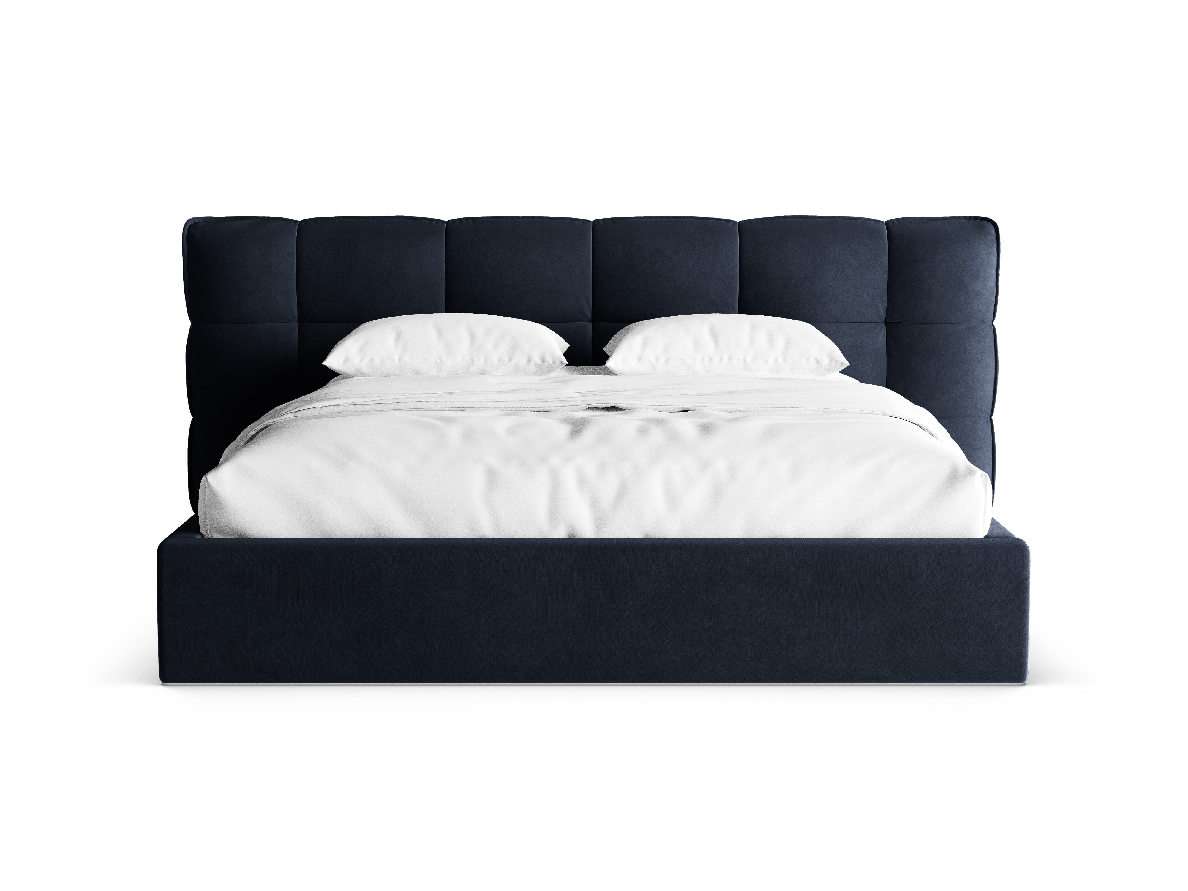 Velvet Bed with Storage ERIC Royal Blue
