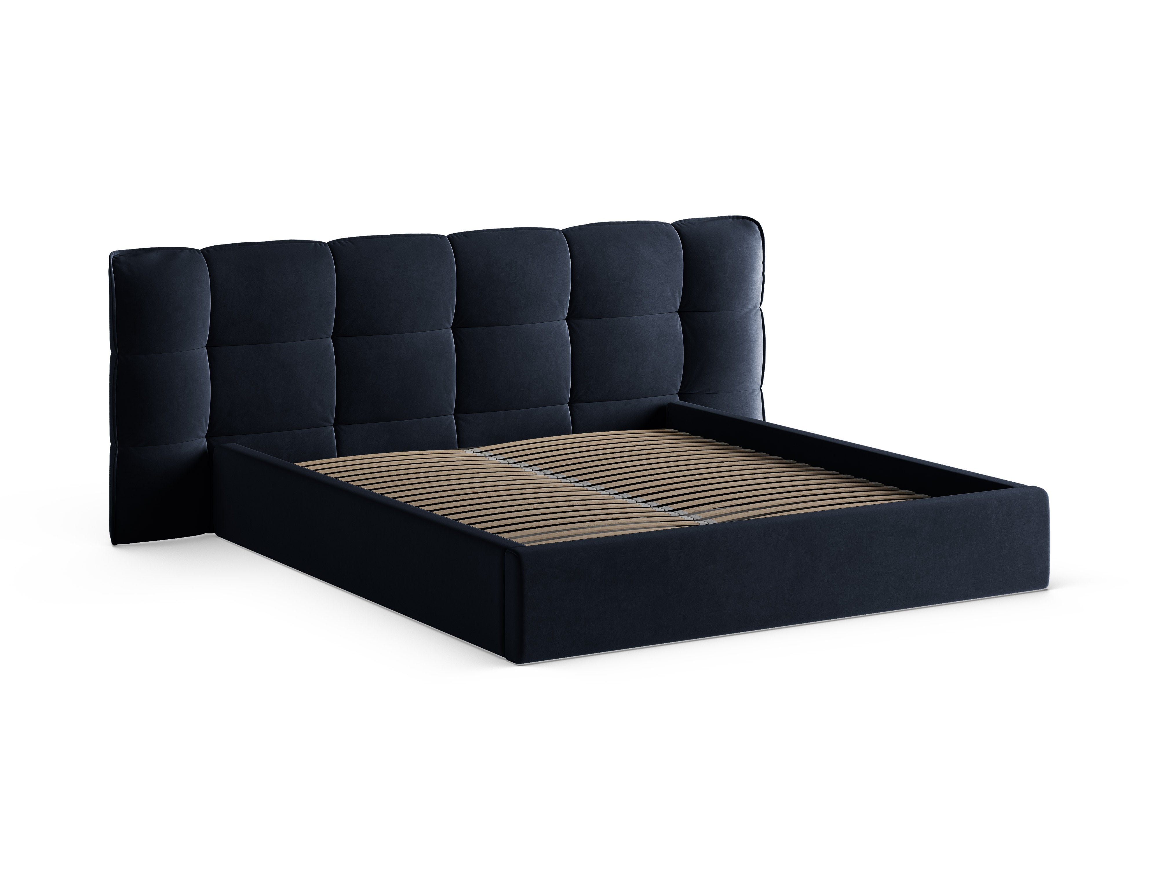 Velvet Bed with Storage ERIC Royal Blue