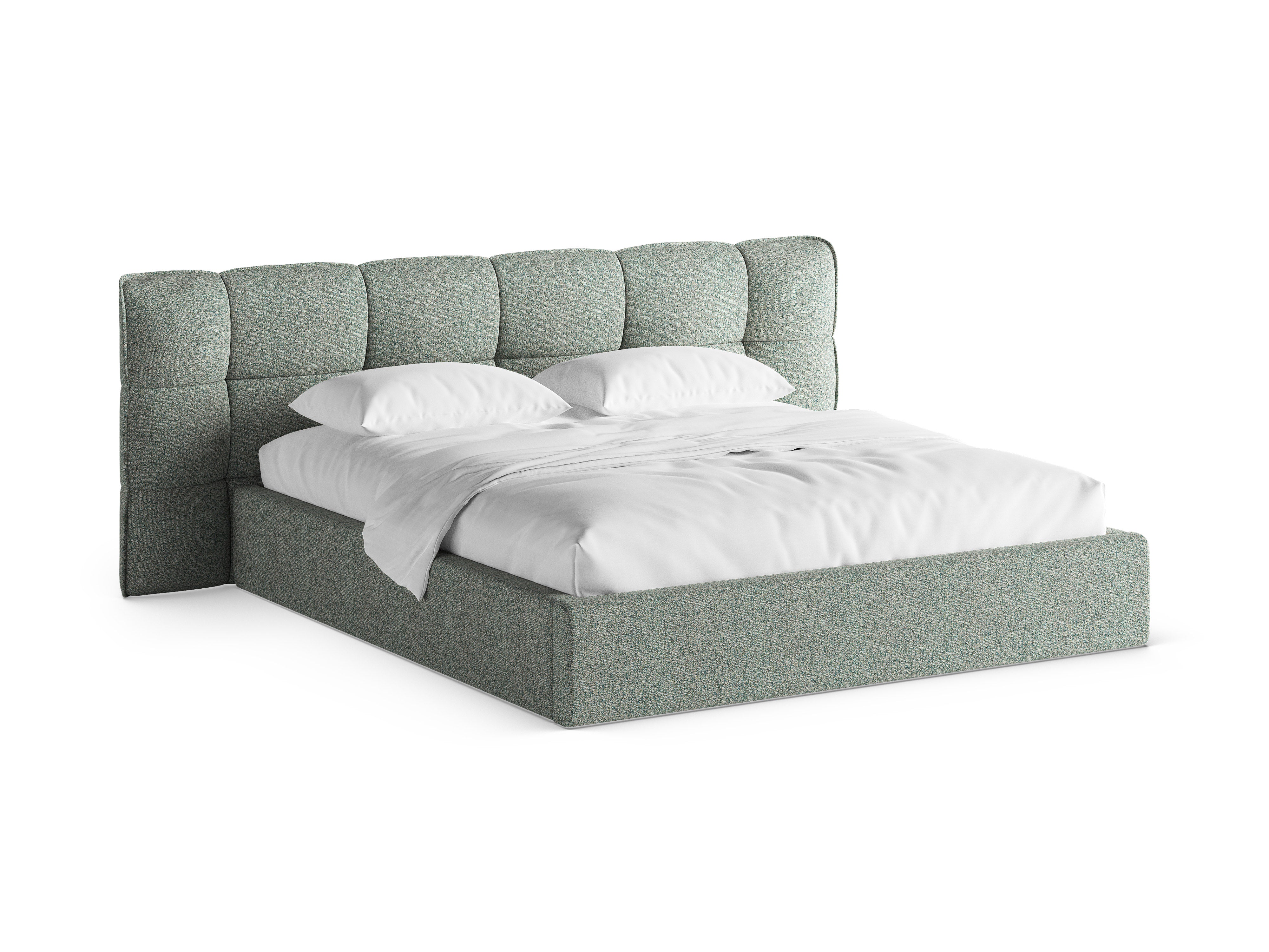 Bed met opbergruimte ERIC groen mos melange