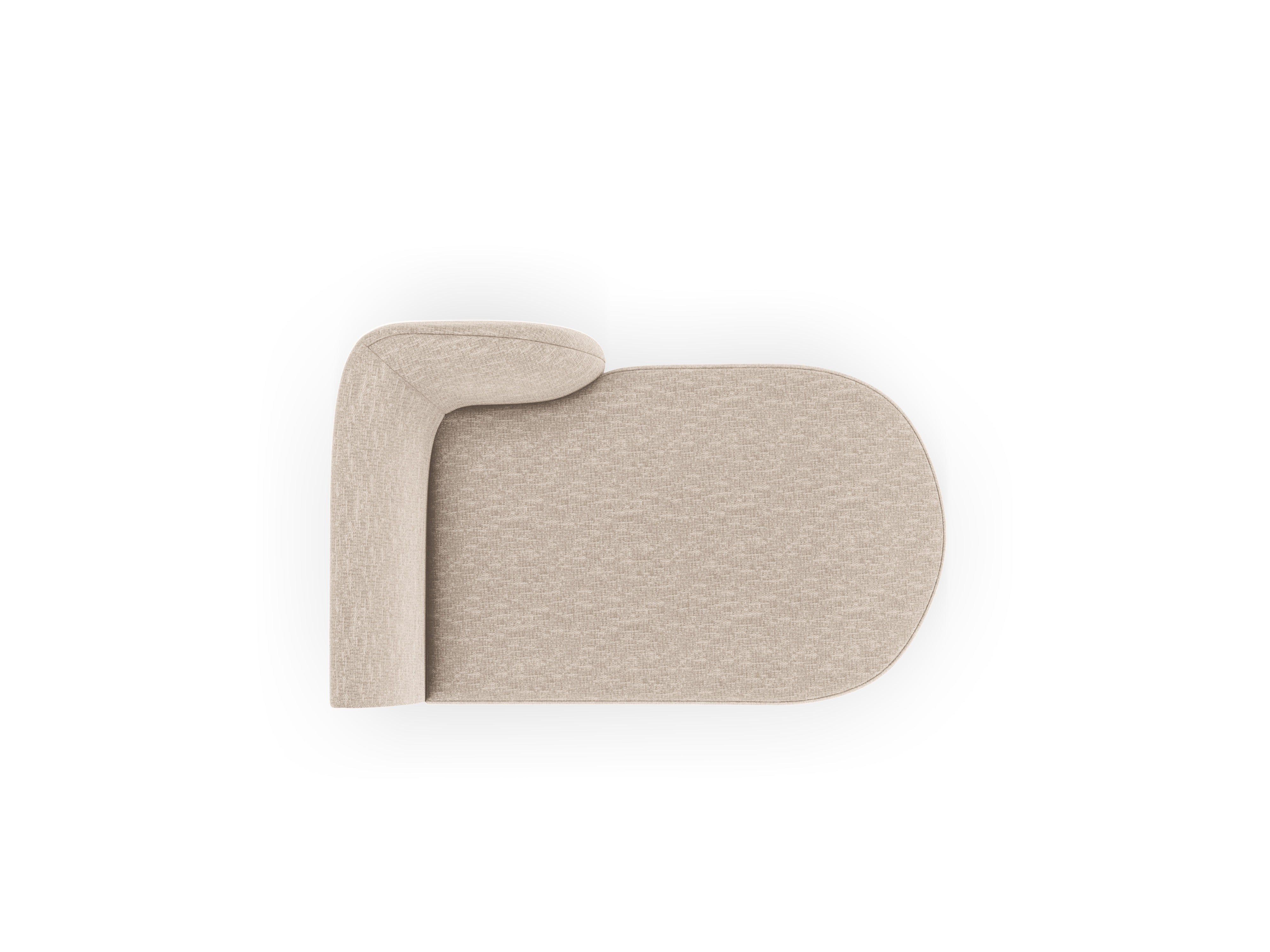 Rechtsseitiger Sessel MILEY beige samtig