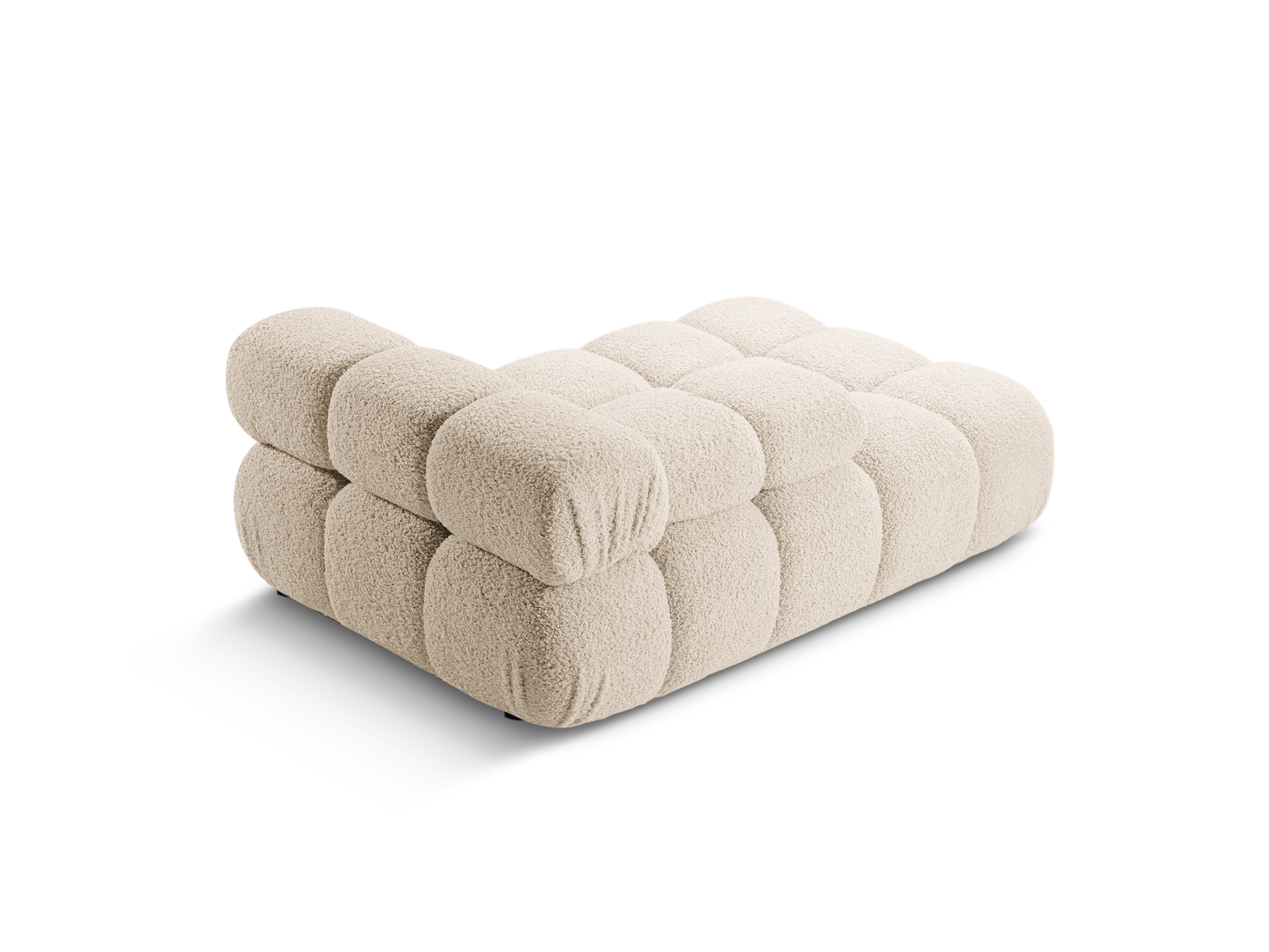Links georiënteerde BELLIS chaise longue in beige bouclé