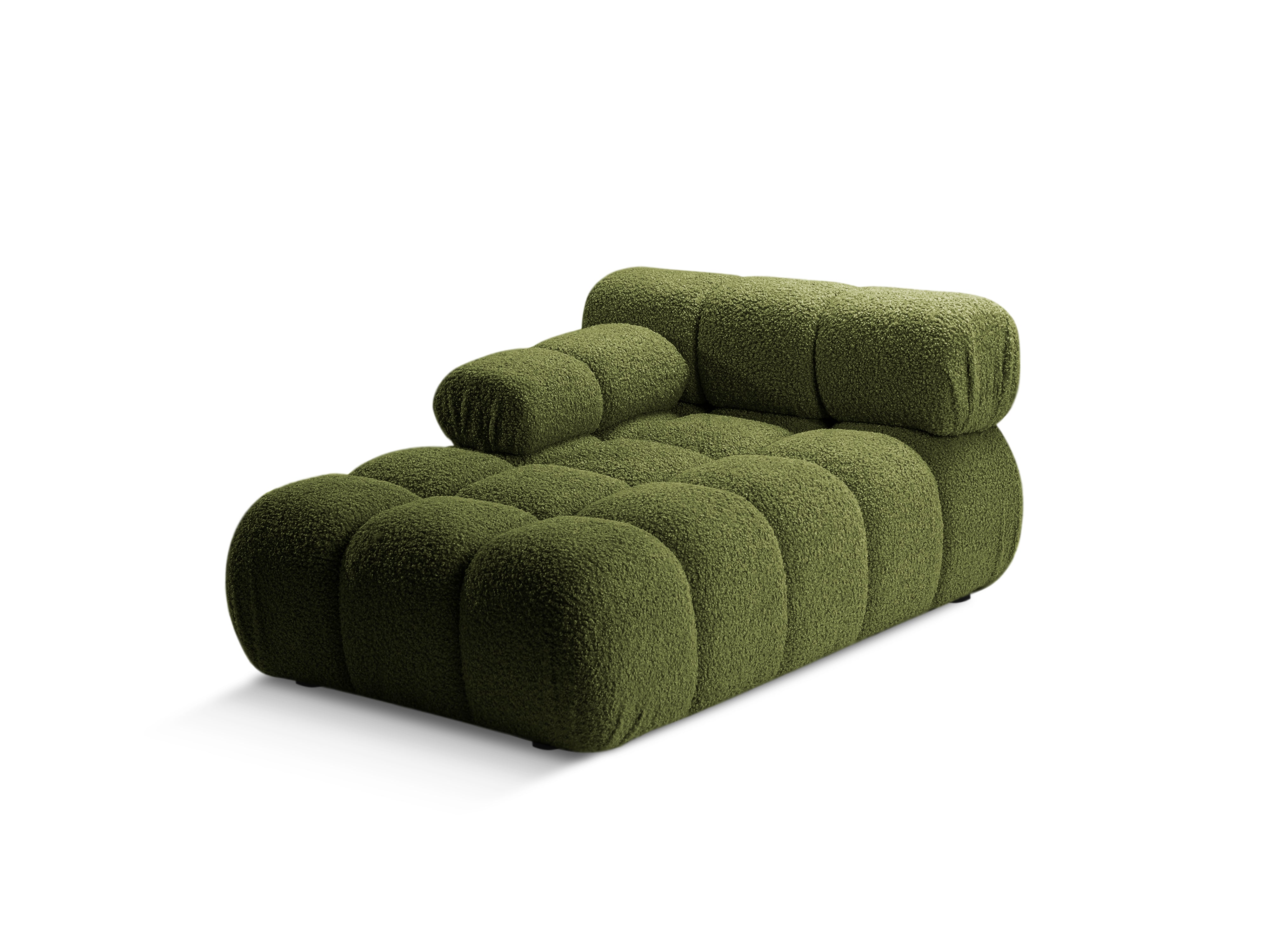 Linker chaise longue BELLIS in groene boucle