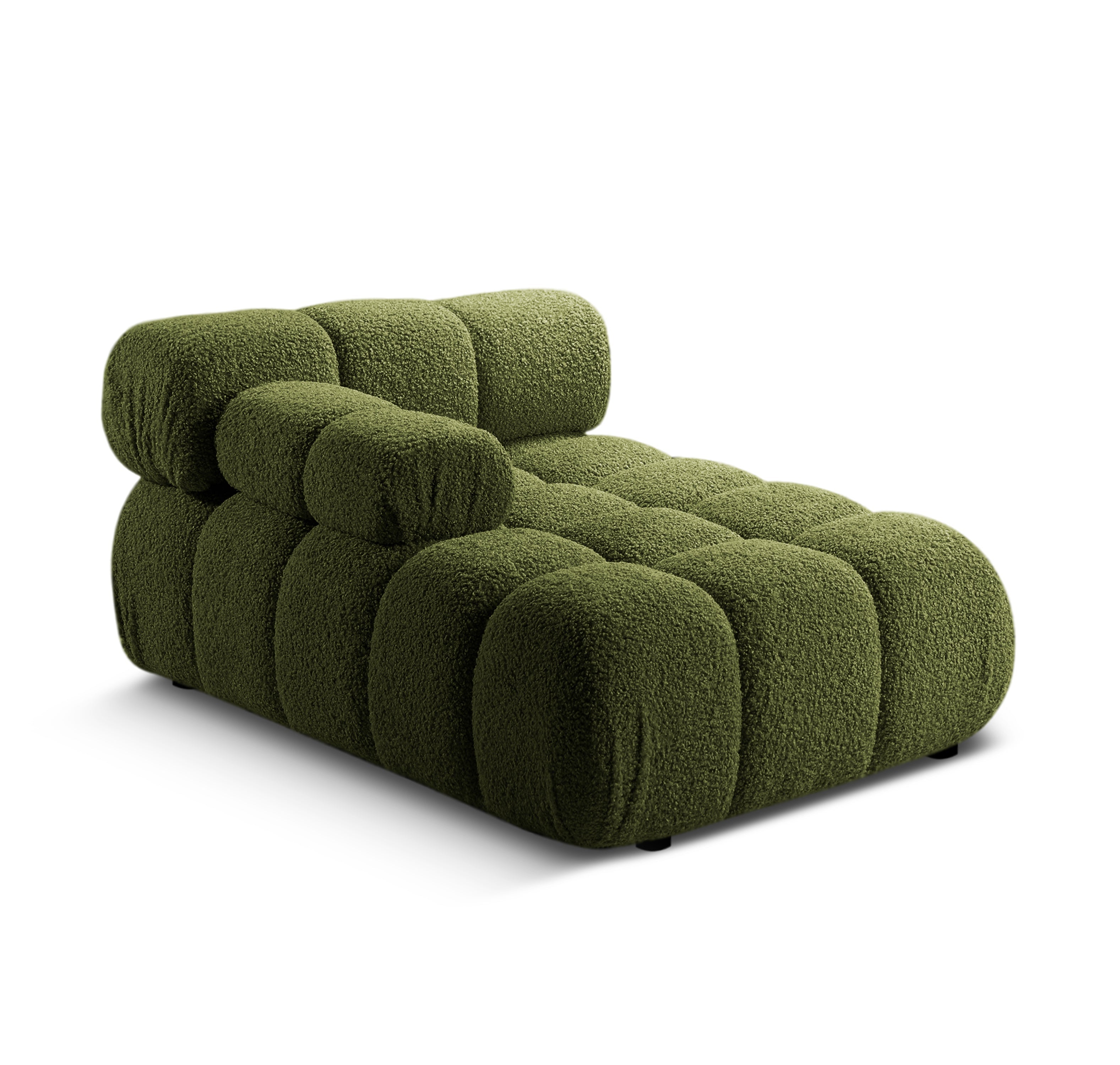 Linker chaise longue BELLIS in groene boucle