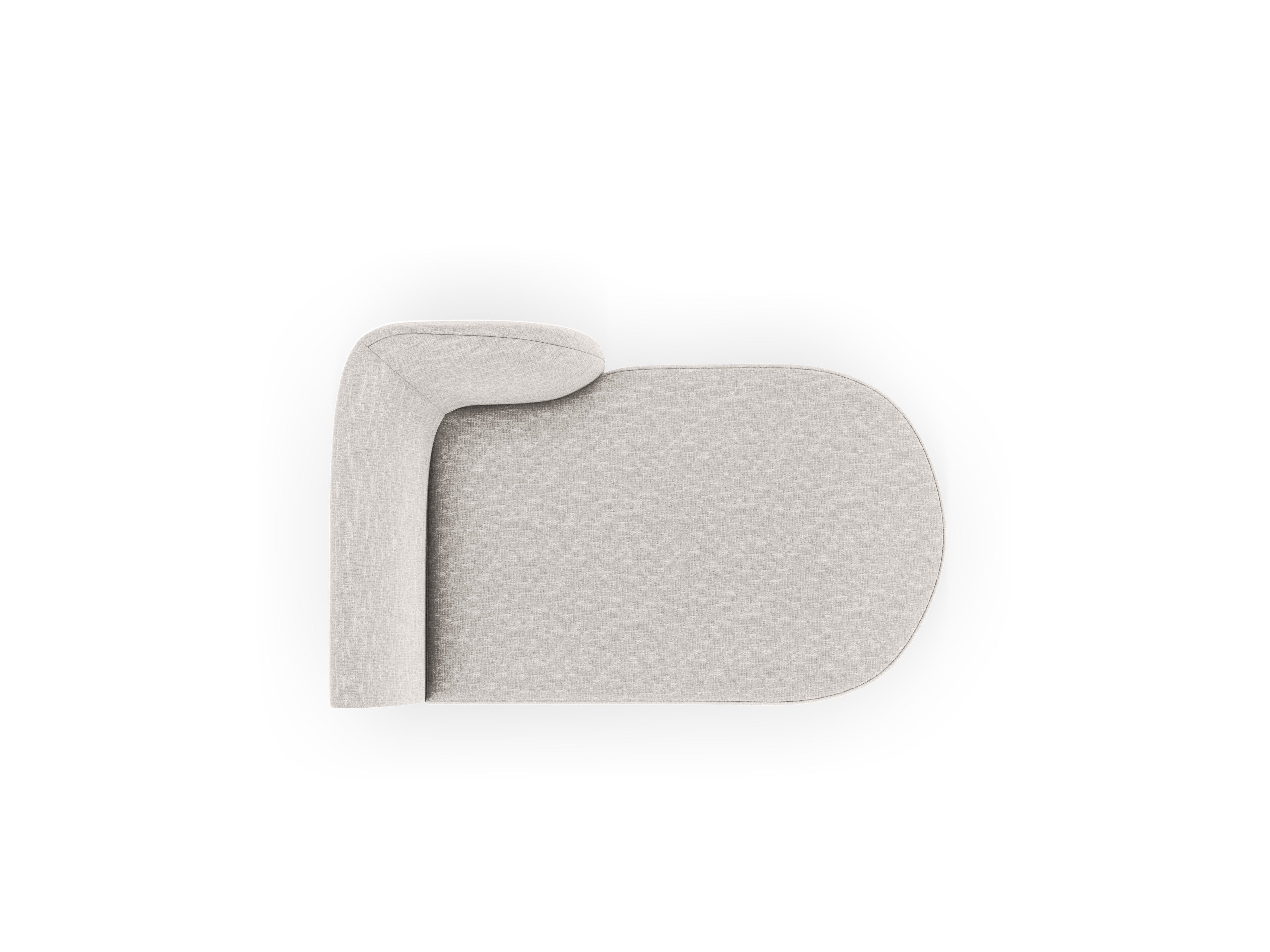 Right-facing chaise longue MILEY gray chenille