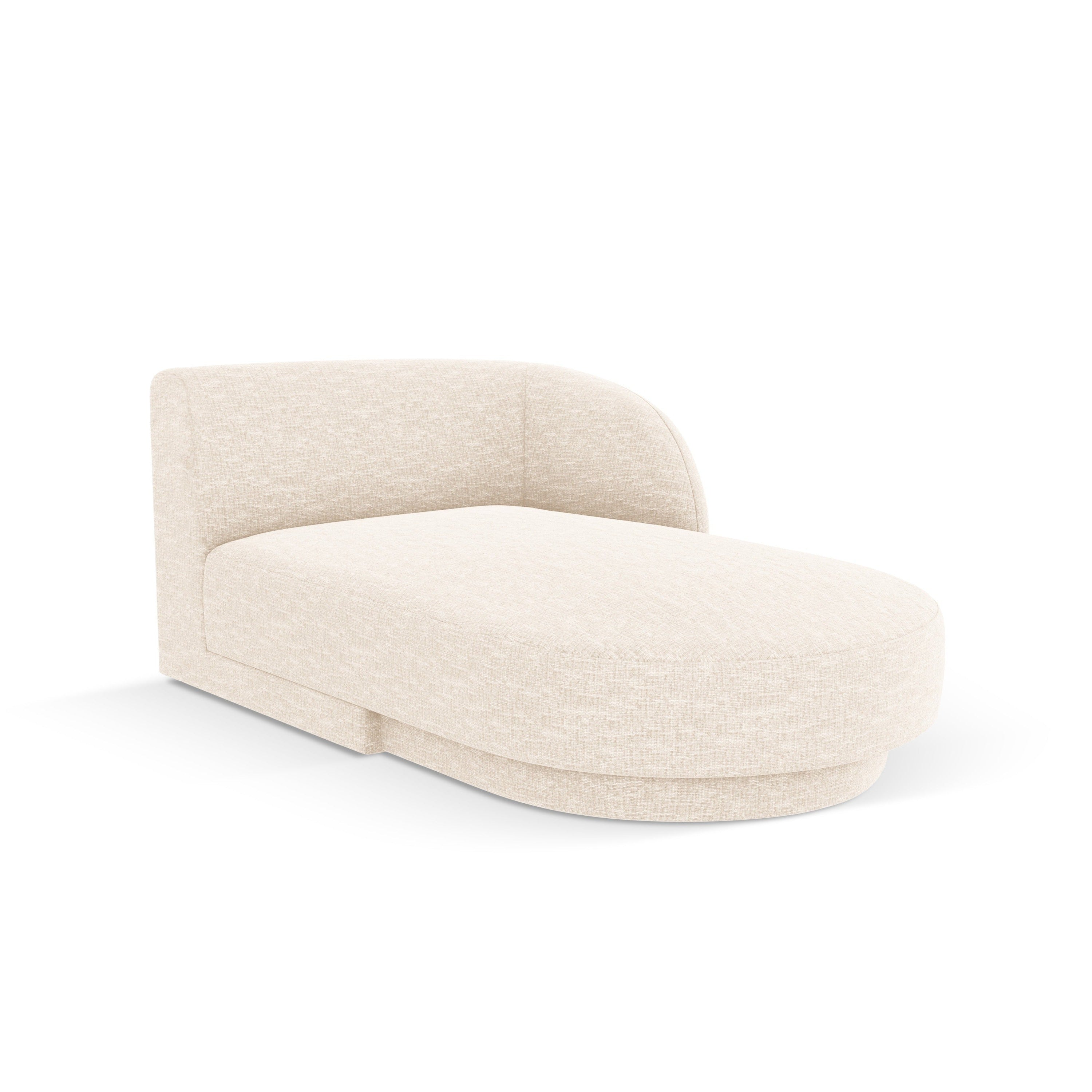 Right-facing chaise longue MILEY ivory chenille