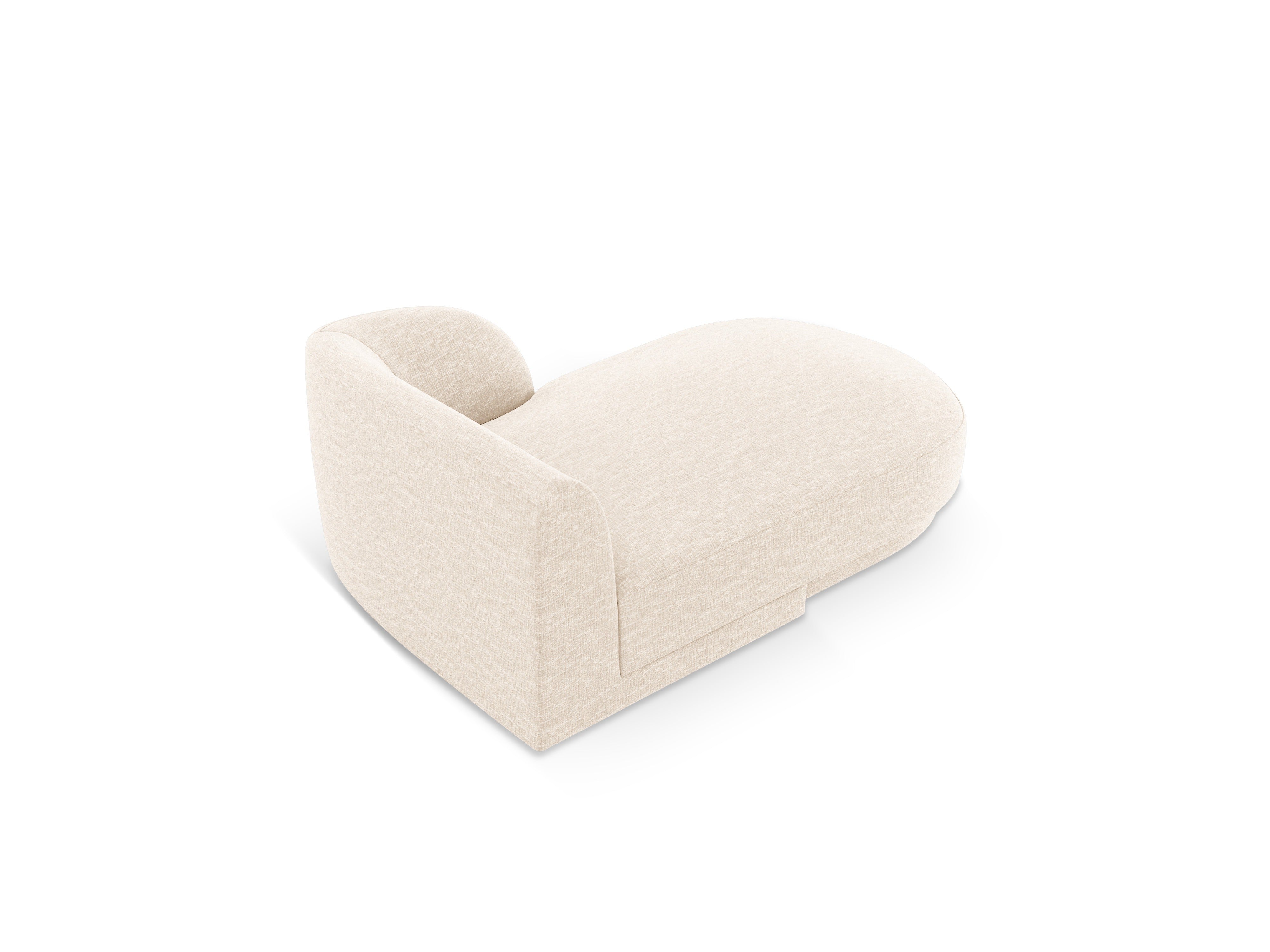 Right-facing chaise longue MILEY ivory chenille