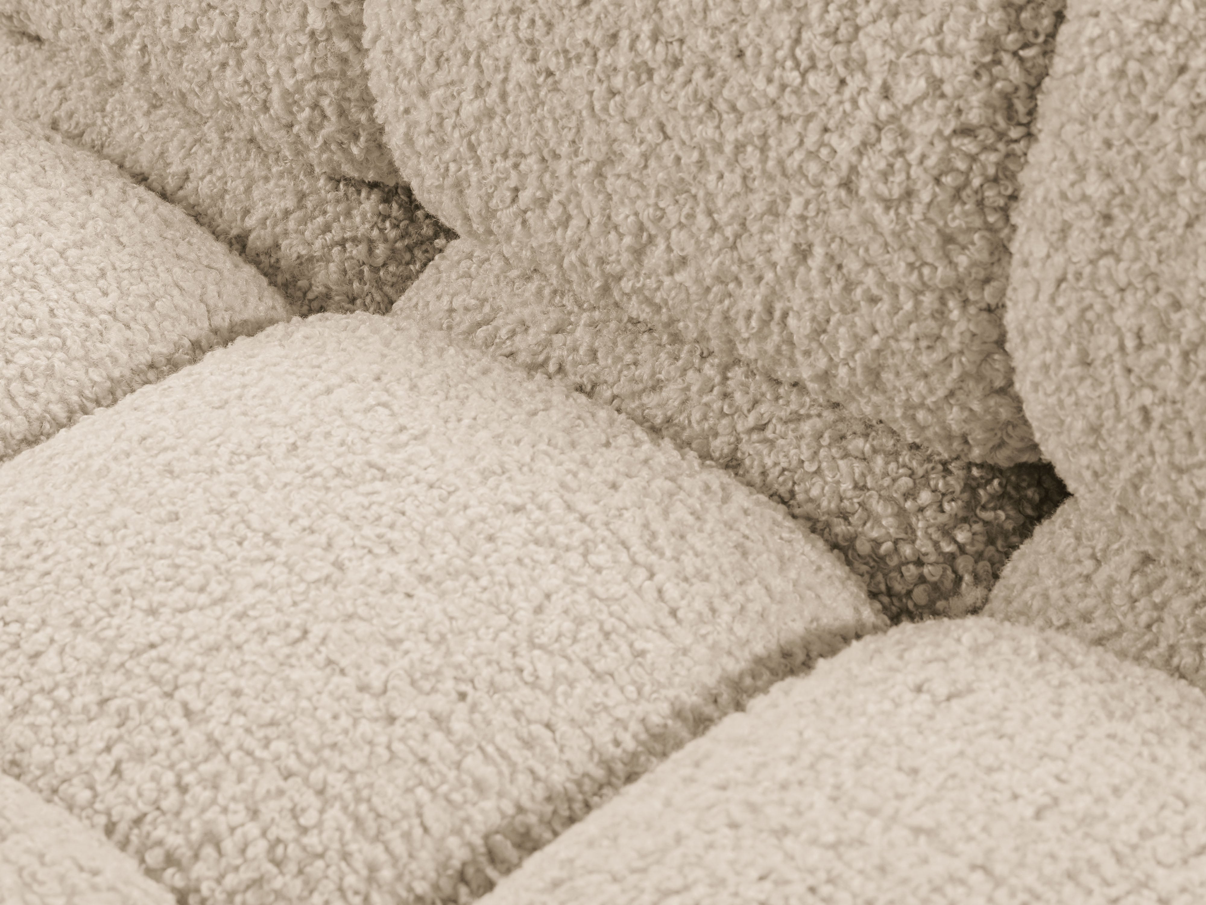 Rechters chaise longue BELLIS in beige bouclé