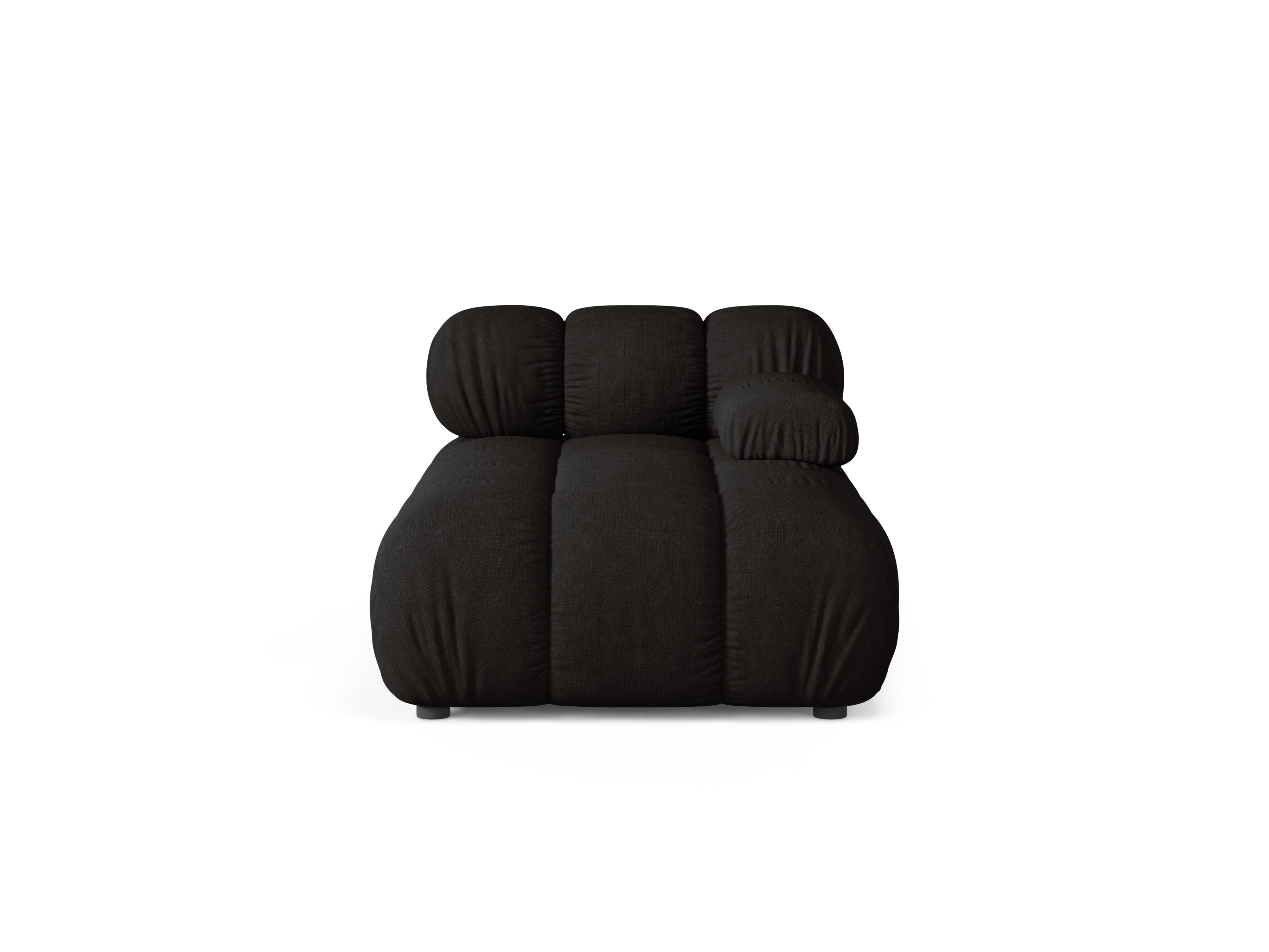 Rechtersided BELLIS chaise longue in zwart