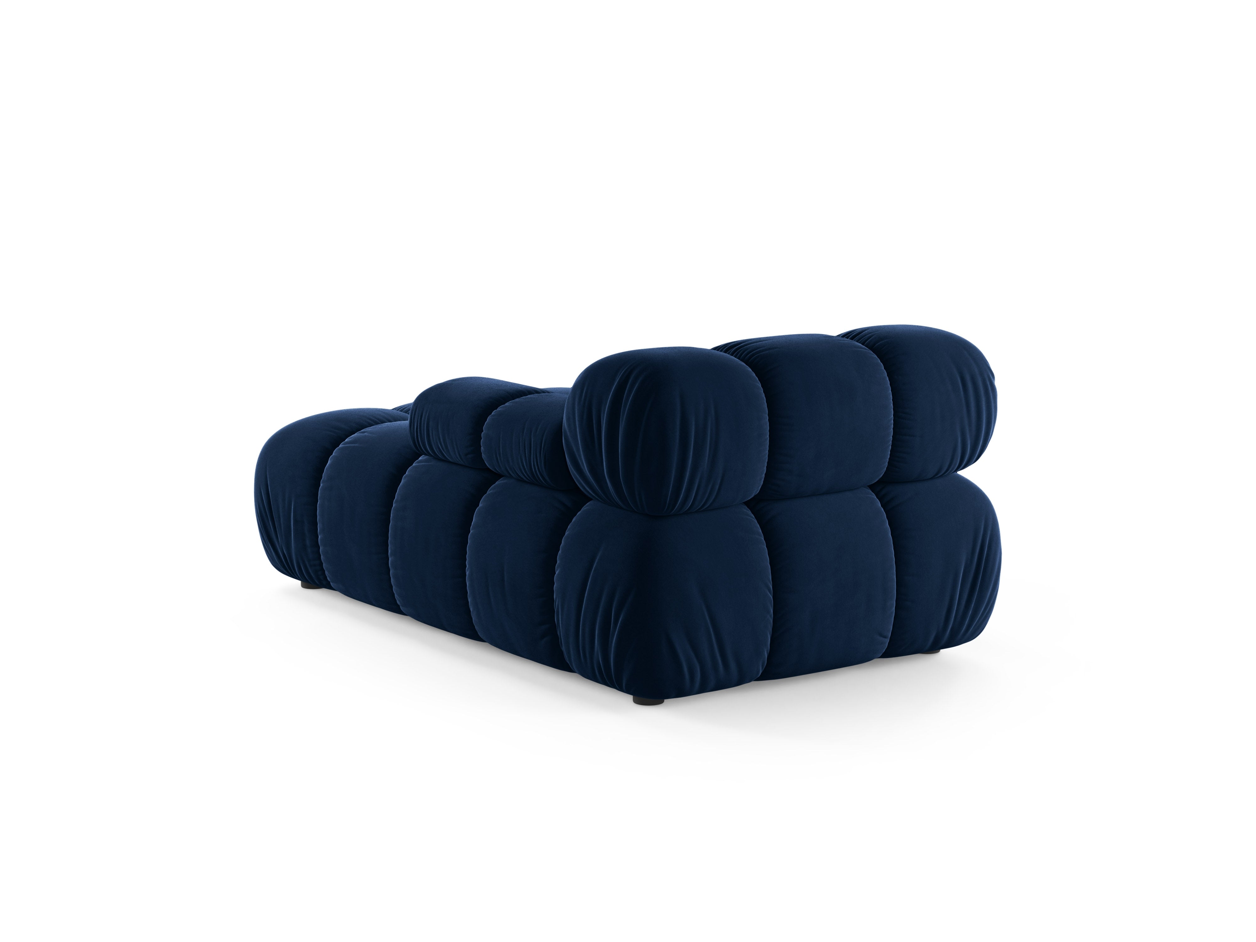 Rechterschuimfluwelen chaise longue BELLIS in koninklijk blauw