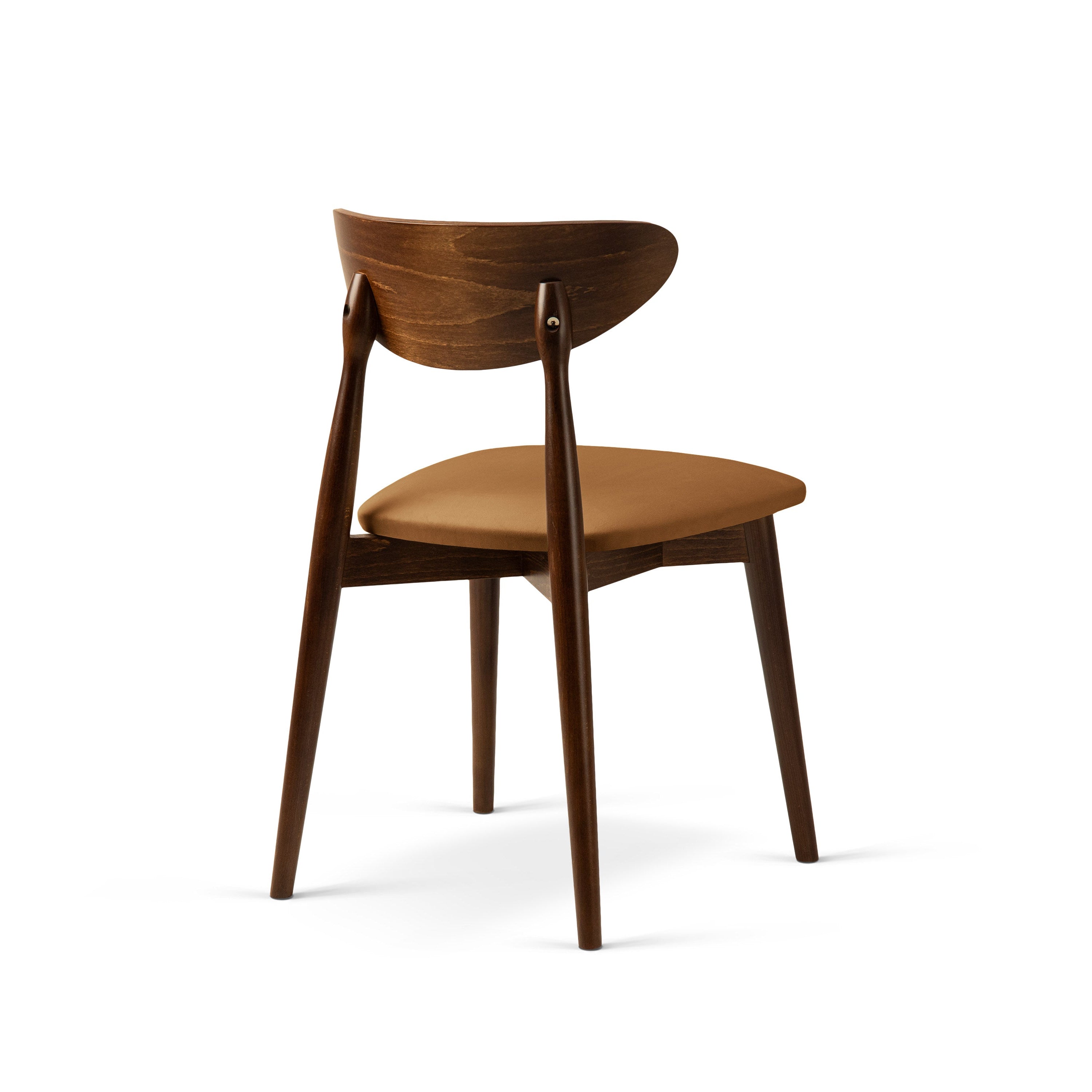 LEON Chair in Warm Brown Velvet