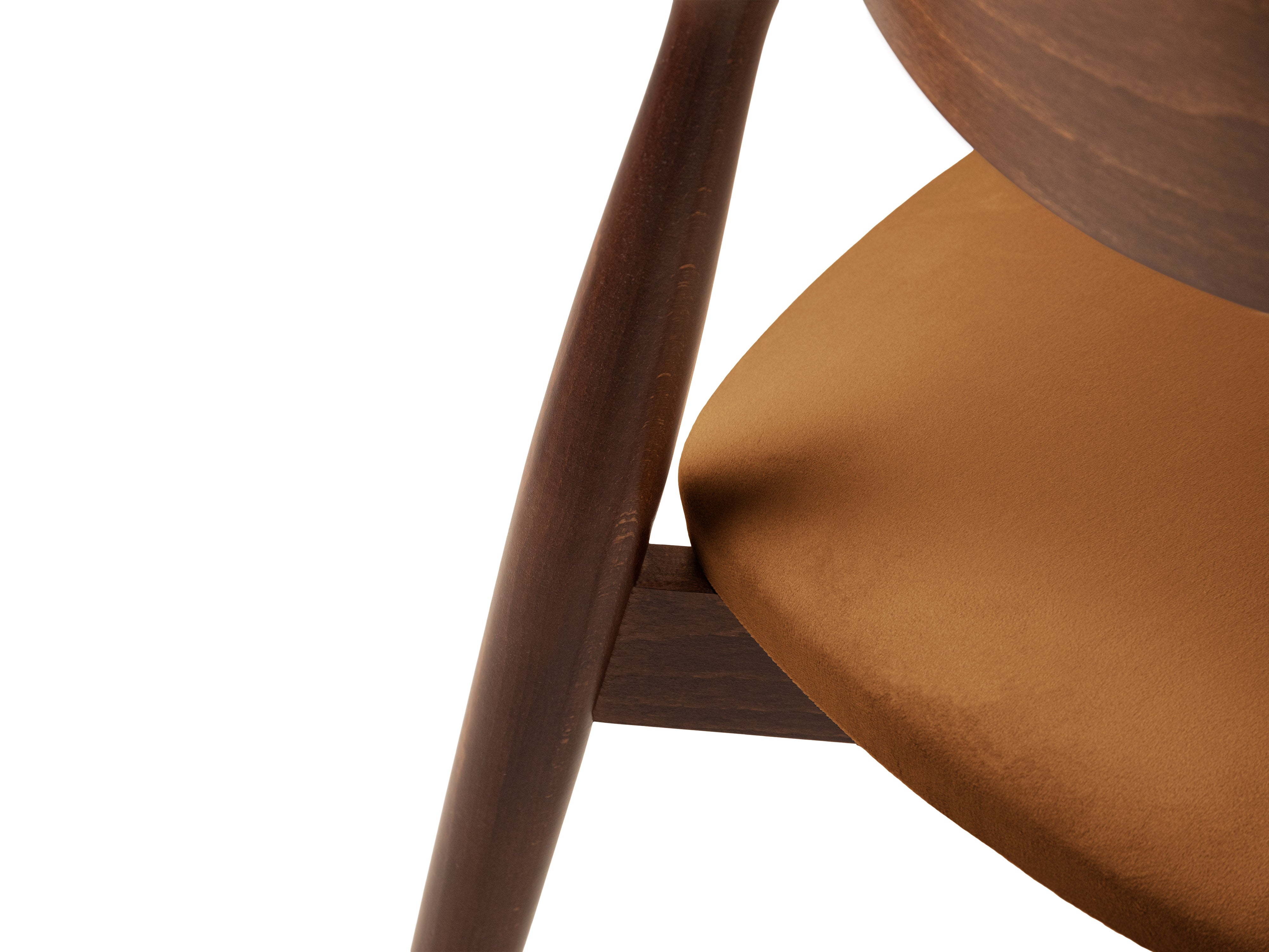 LEON Chair in Warm Brown Velvet